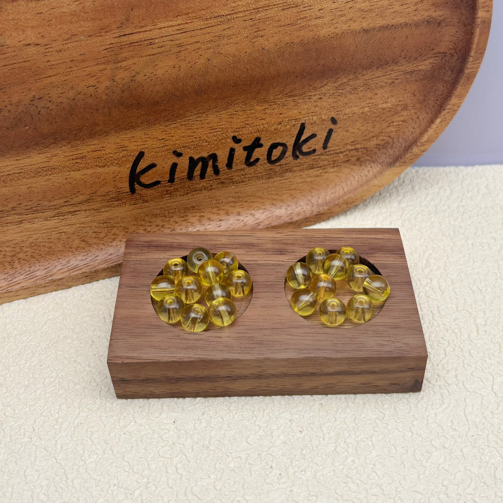 8mm | イエローグラスビーズ