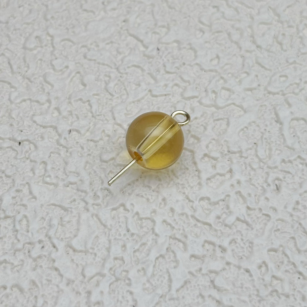 8mm | イエローグラスビーズ