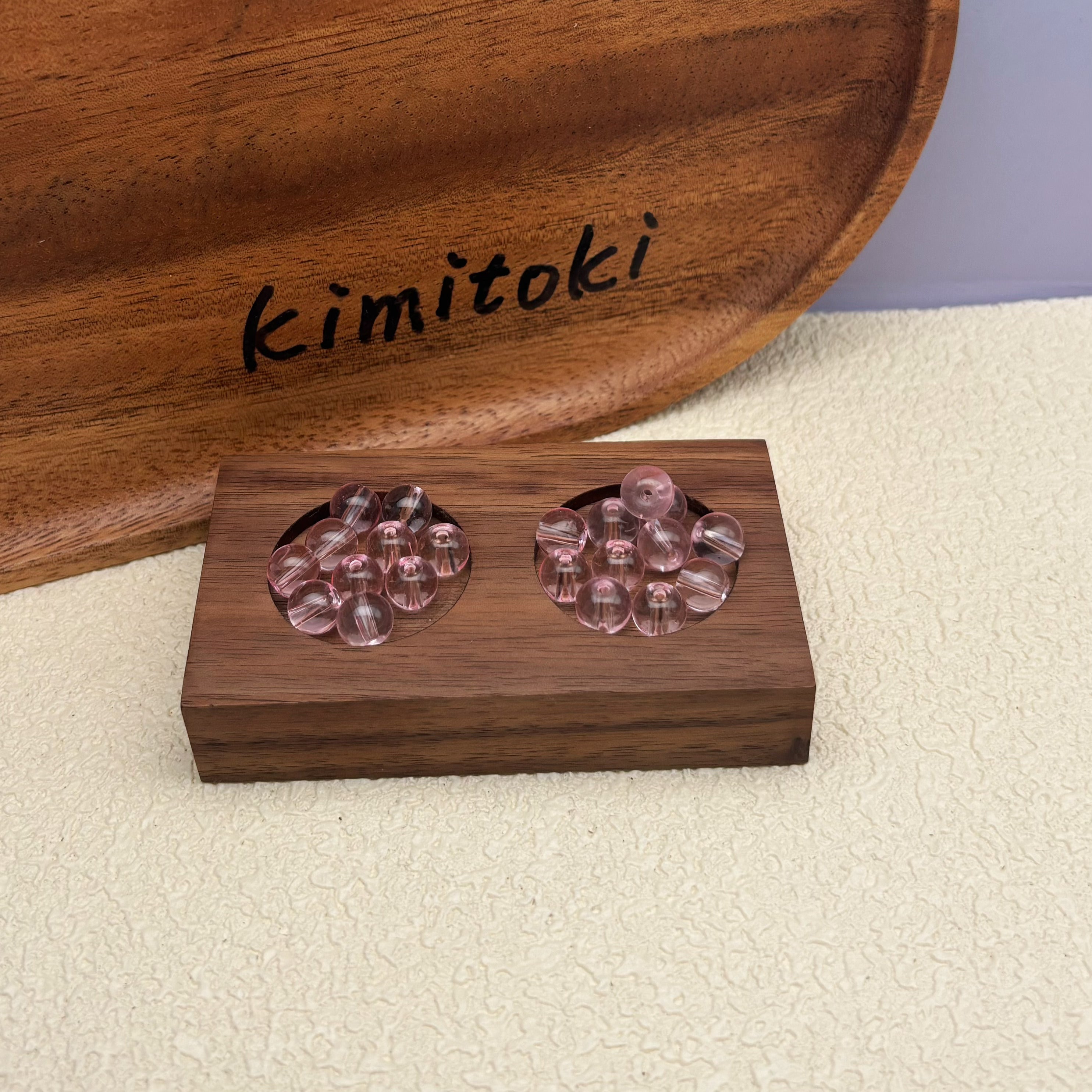 8mm | ピンクグラスビーズ