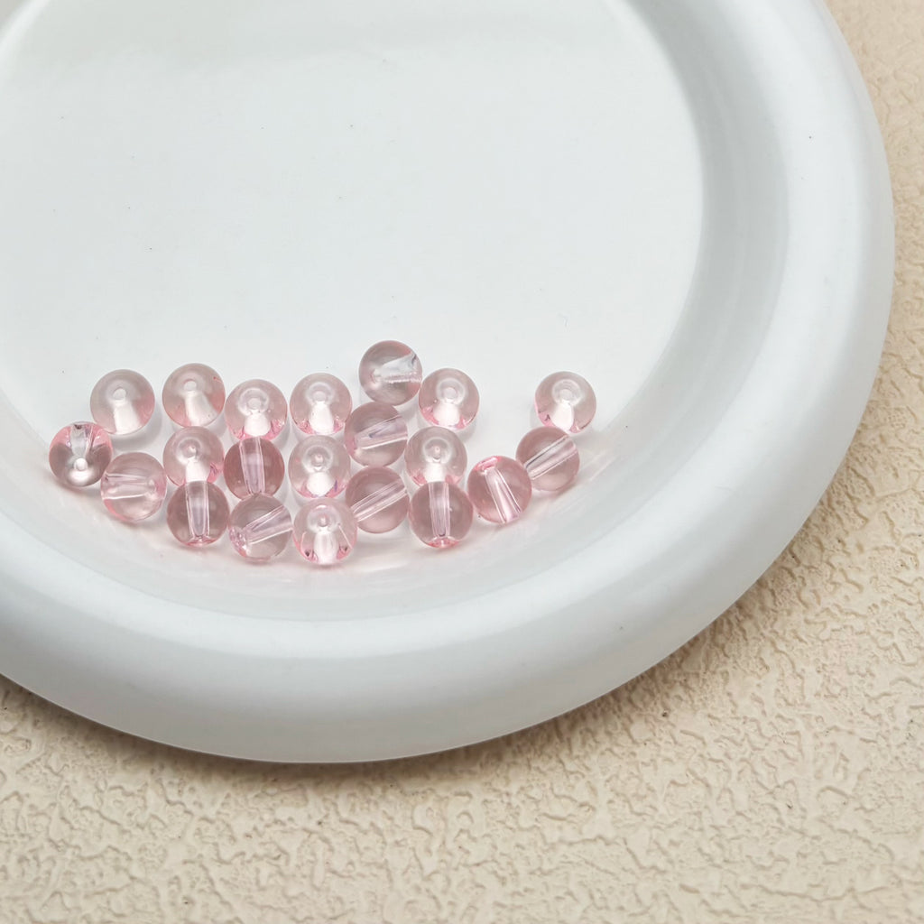 8mm | ピンクグラスビーズ