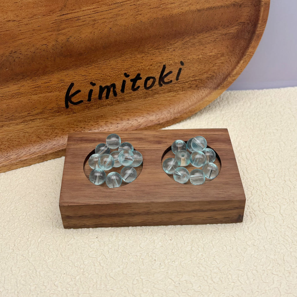 8mm | ウォーターブルーグラスビーズ