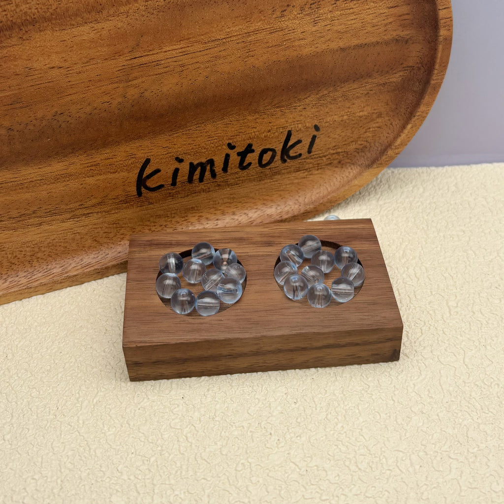 8mm | アクアブルーグラスビーズ