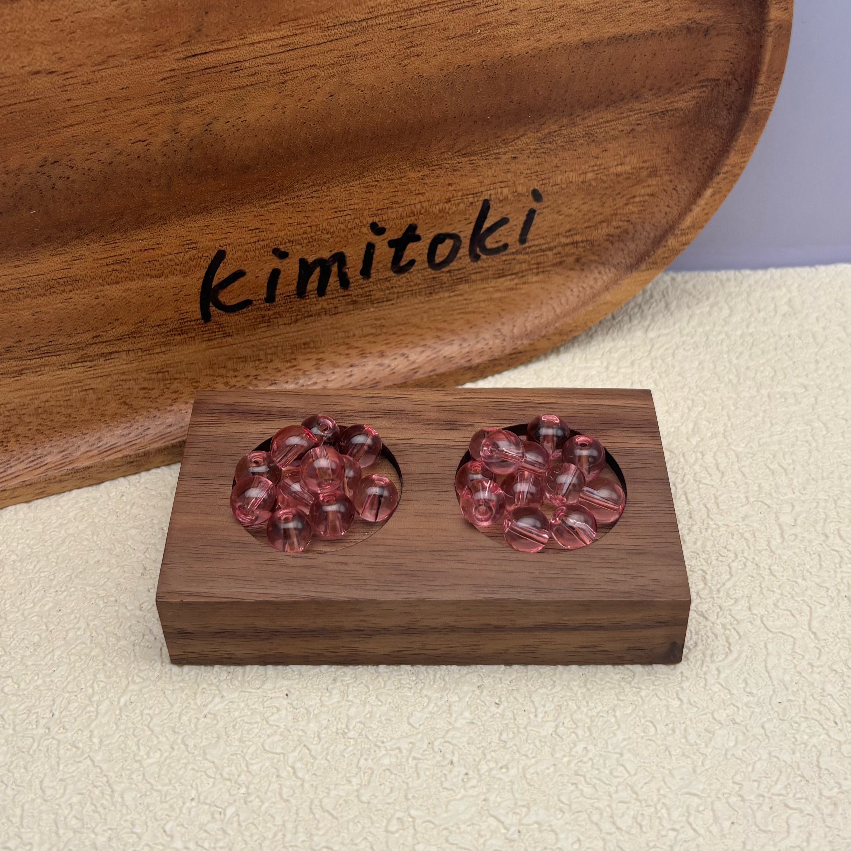 8mm | グレープフルーツピンクグラスビーズ