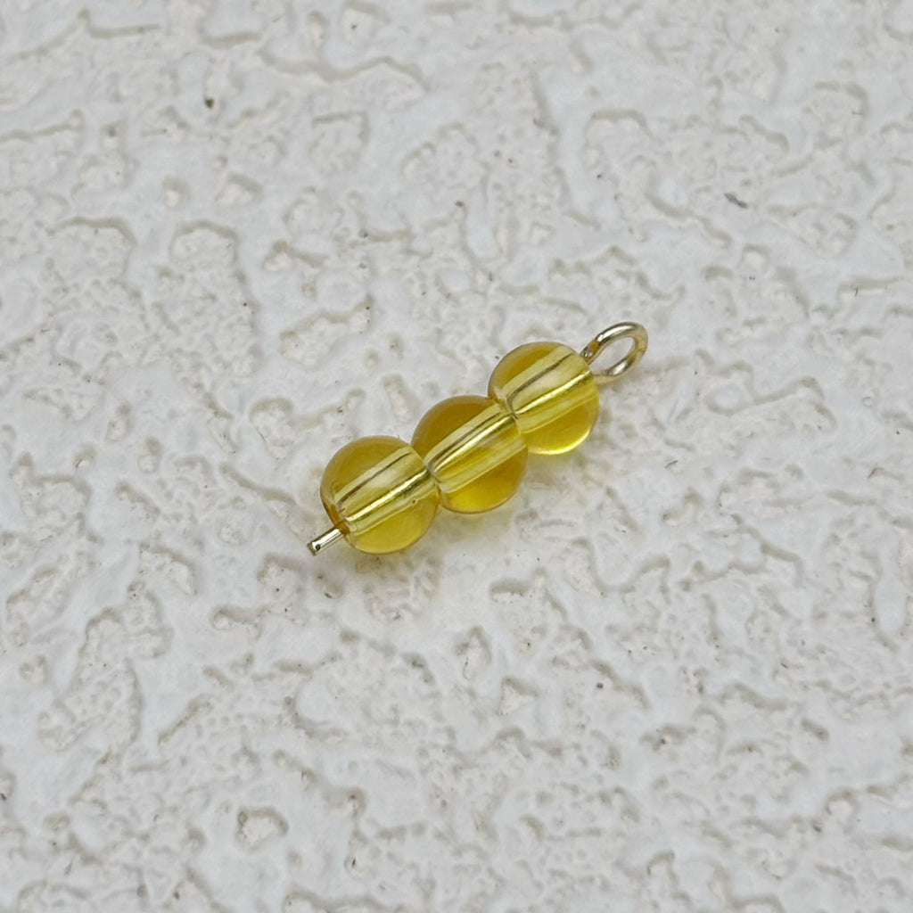 4mm | イエローグラスシードビーズ