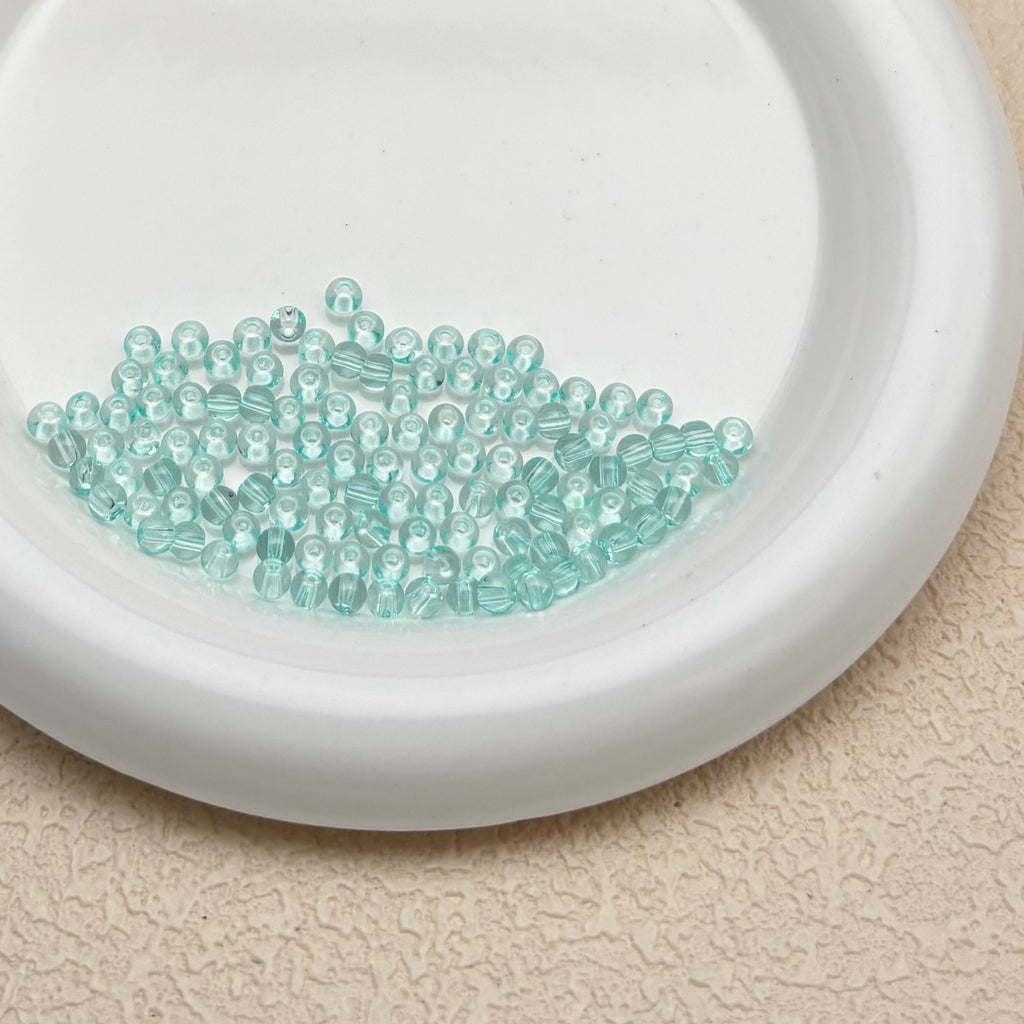 4mm | ウォーターブルーグラスシードビーズ