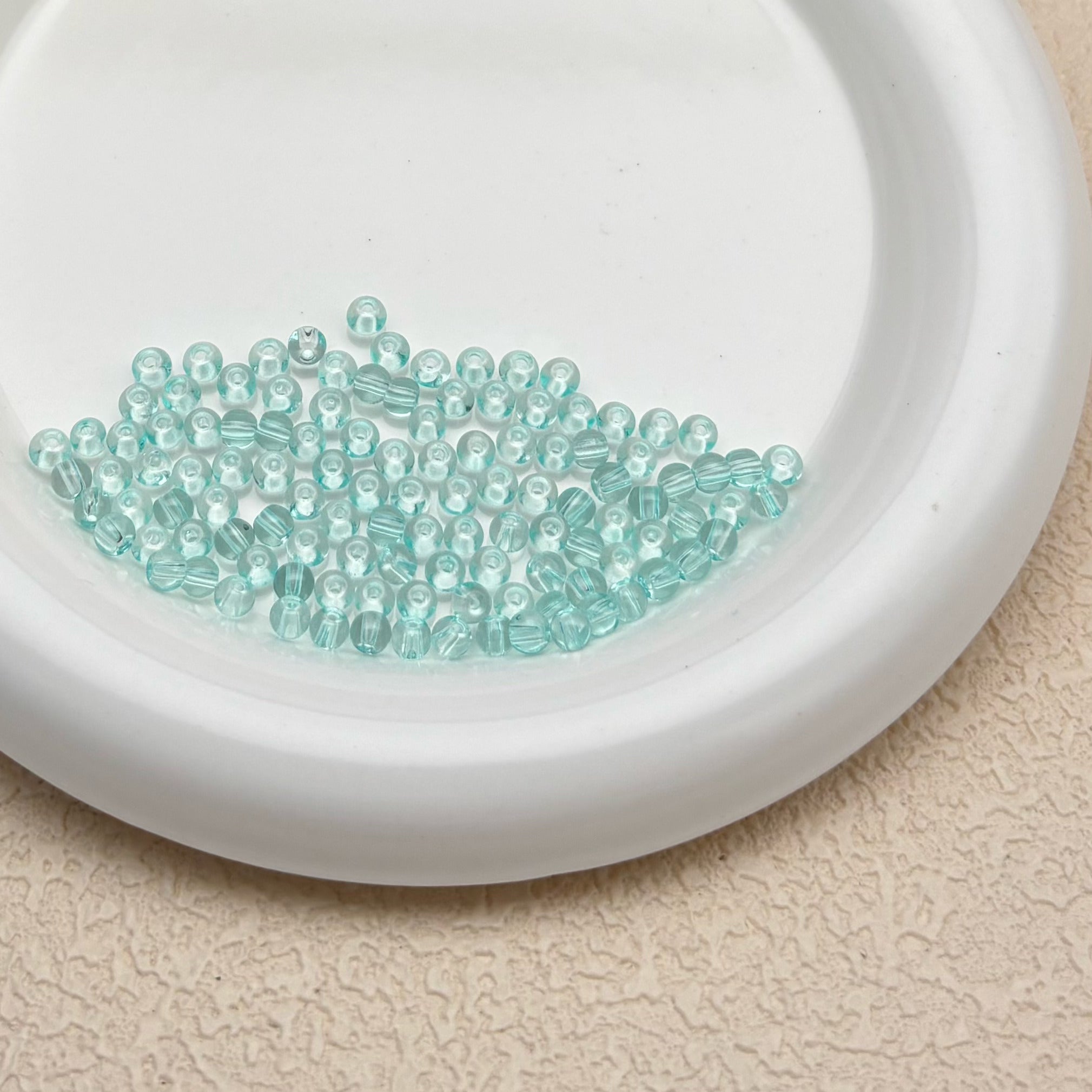 4mm | ウォーターブルーグラスシードビーズ