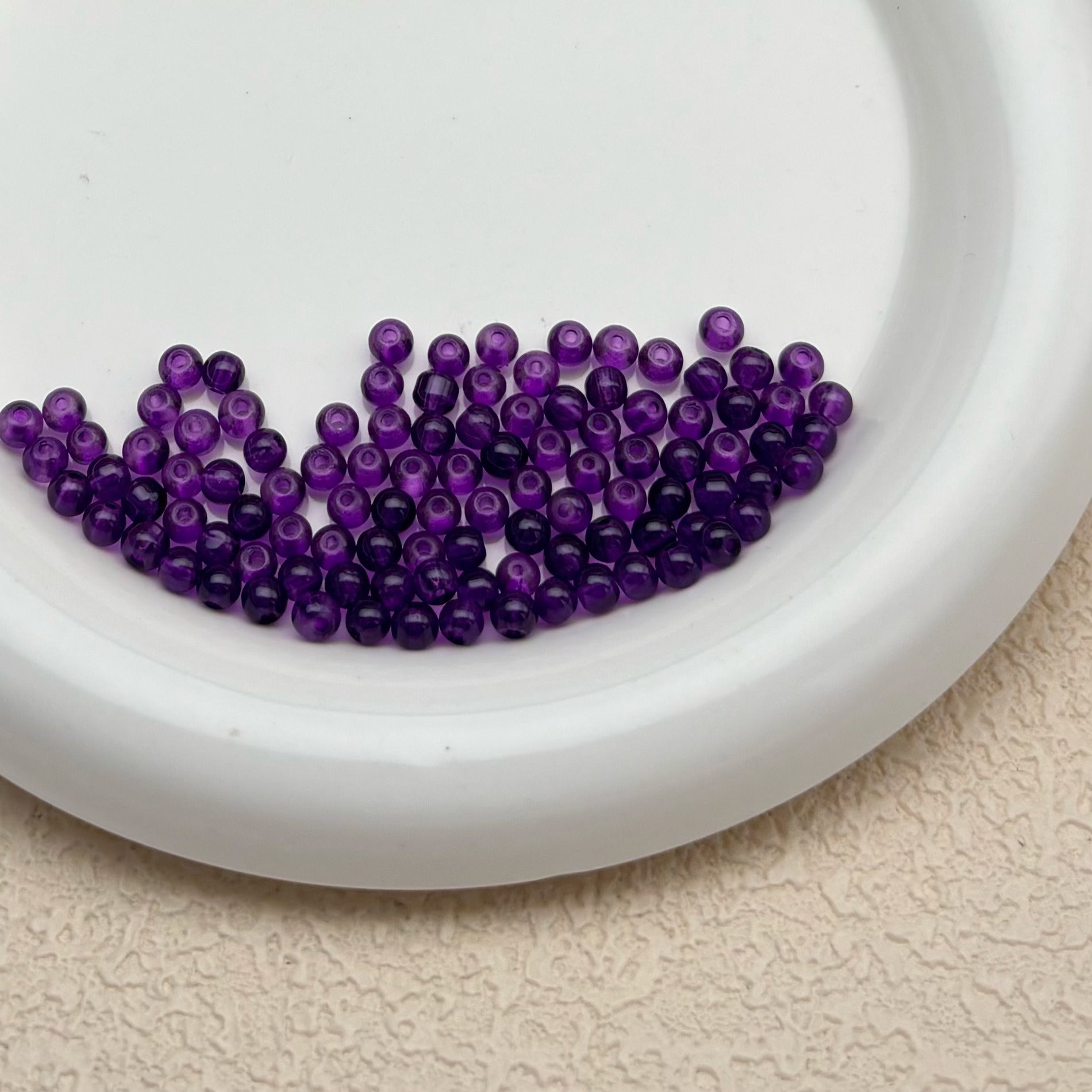 4mm | ディープパープルグラスシードビーズ