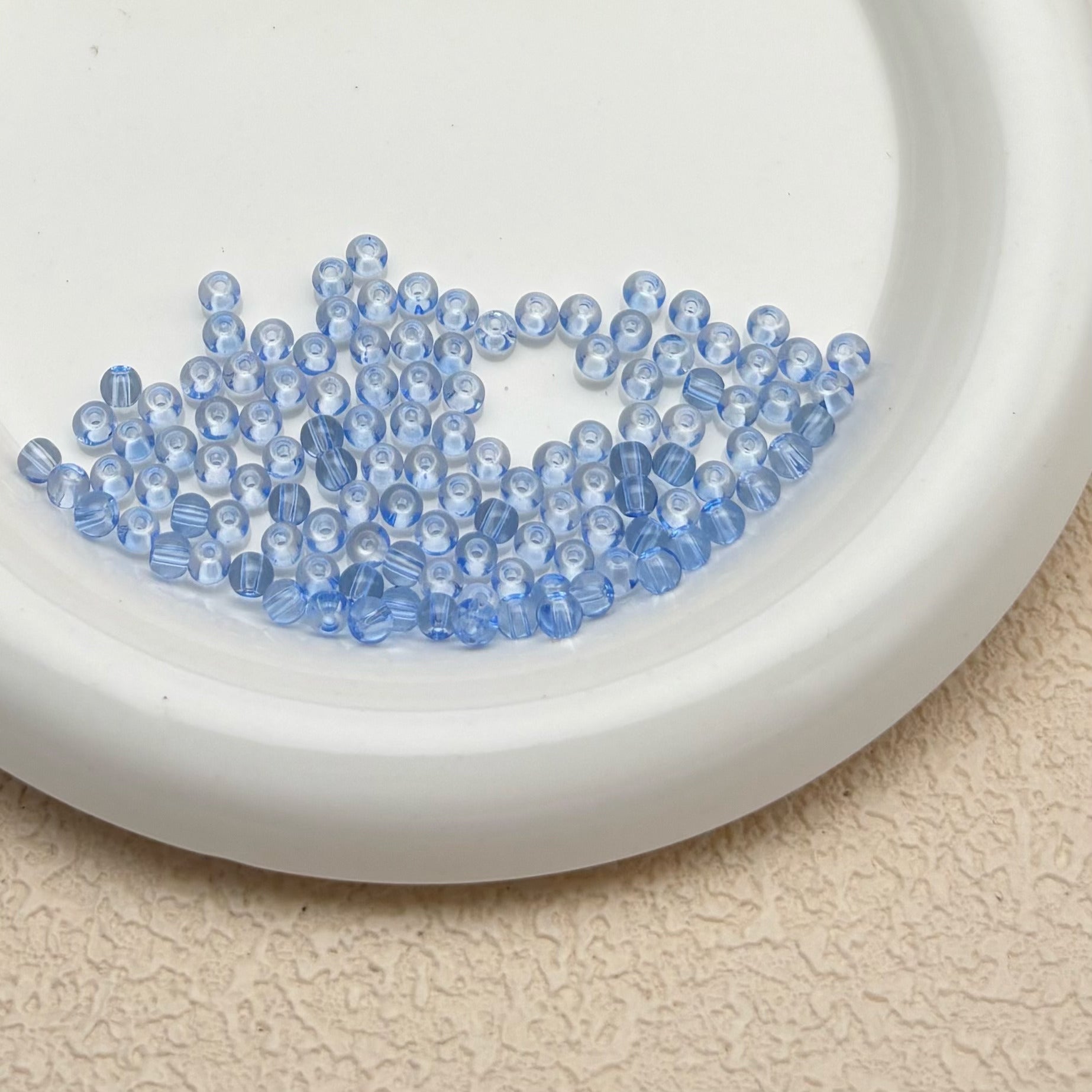 4mm | アクアブルーグラスシードビーズ