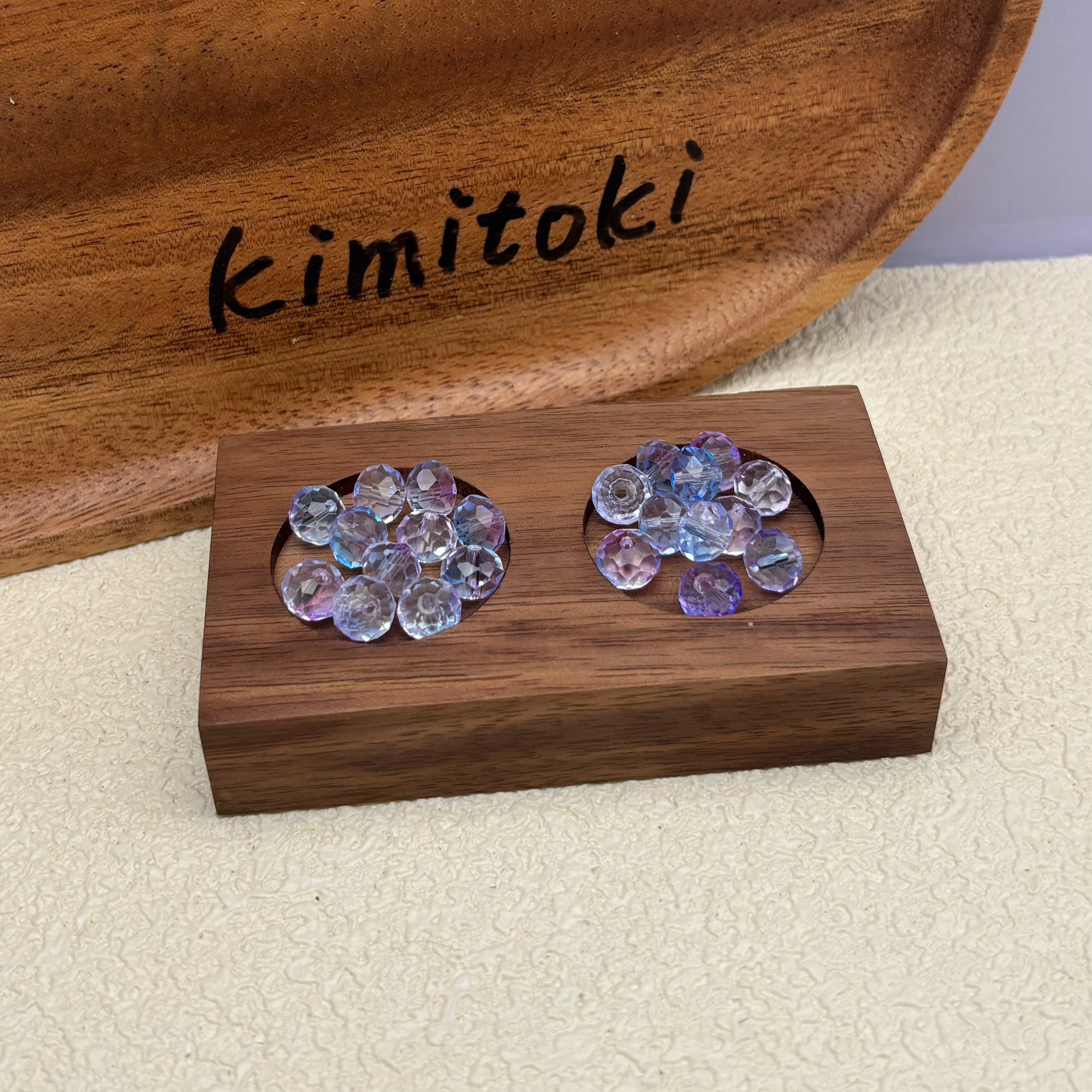 8mm | 紫陽花咲くグラスビーズ