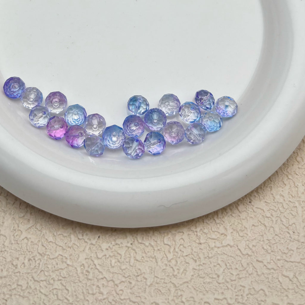 8mm | 紫陽花咲くグラスビーズ