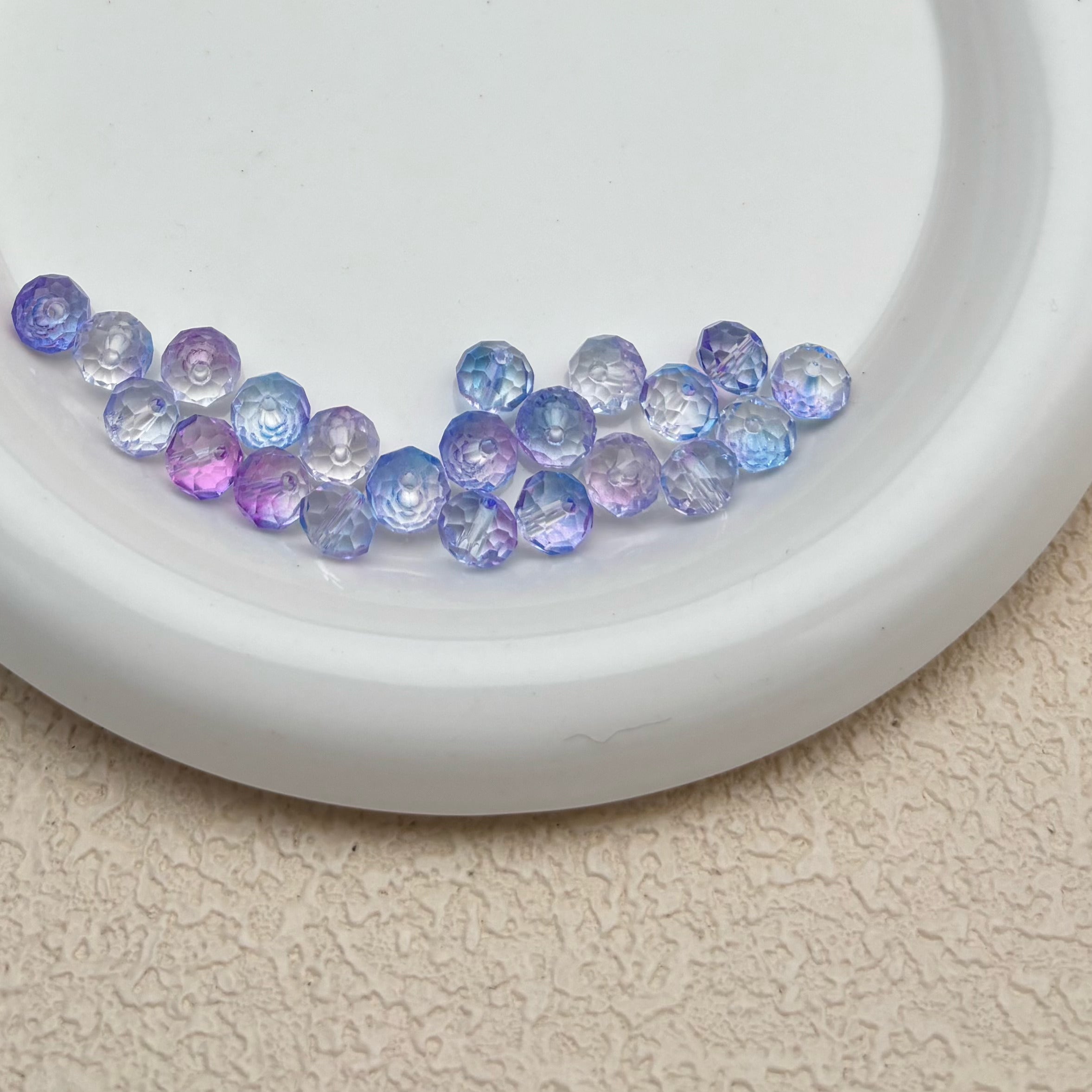 8mm | 紫陽花咲くグラスビーズ