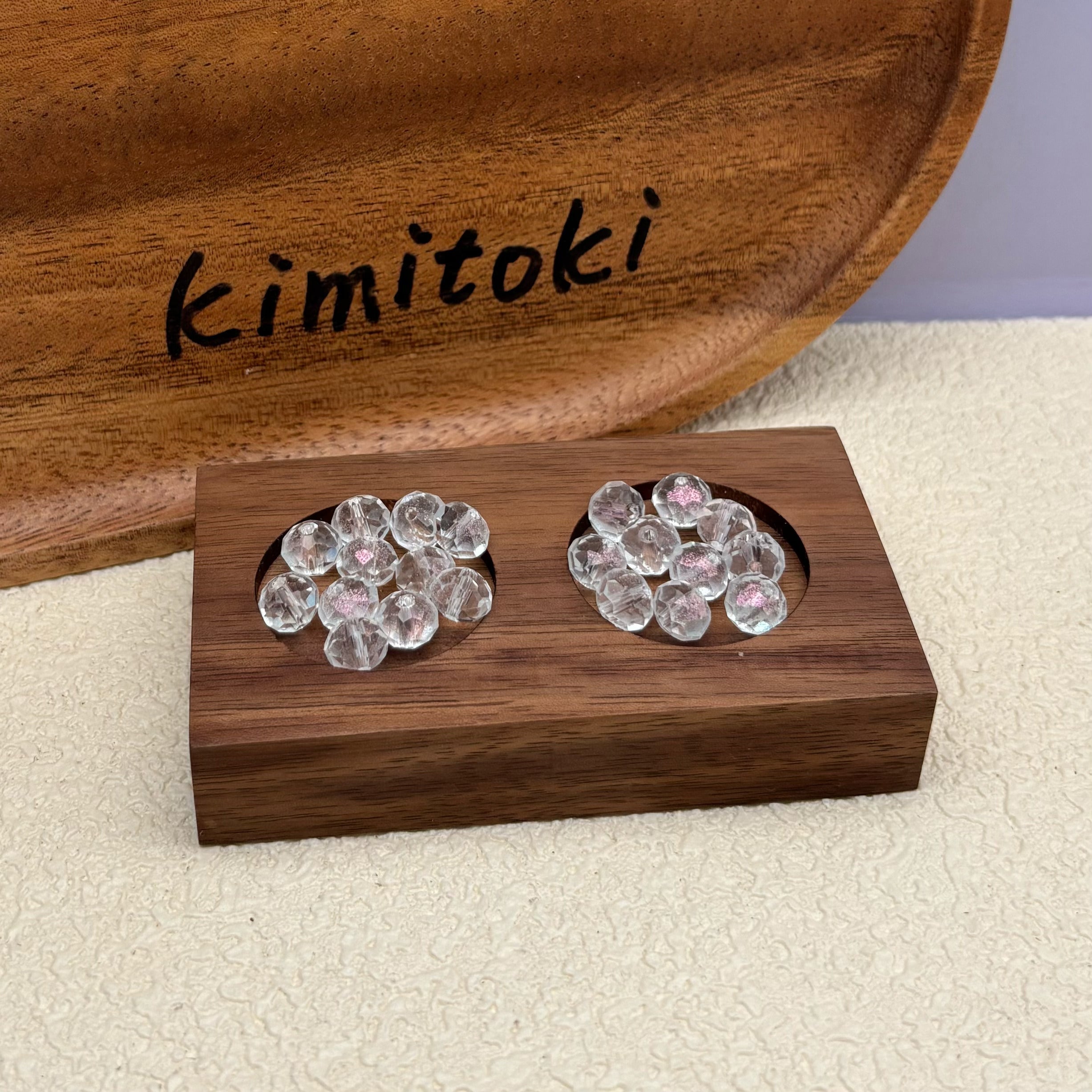 8mm | オーロラコートクリアグラスビーズ