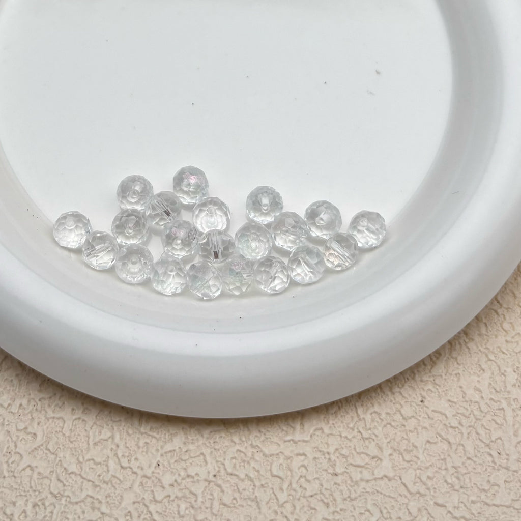 8mm | オーロラコートクリアグラスビーズ