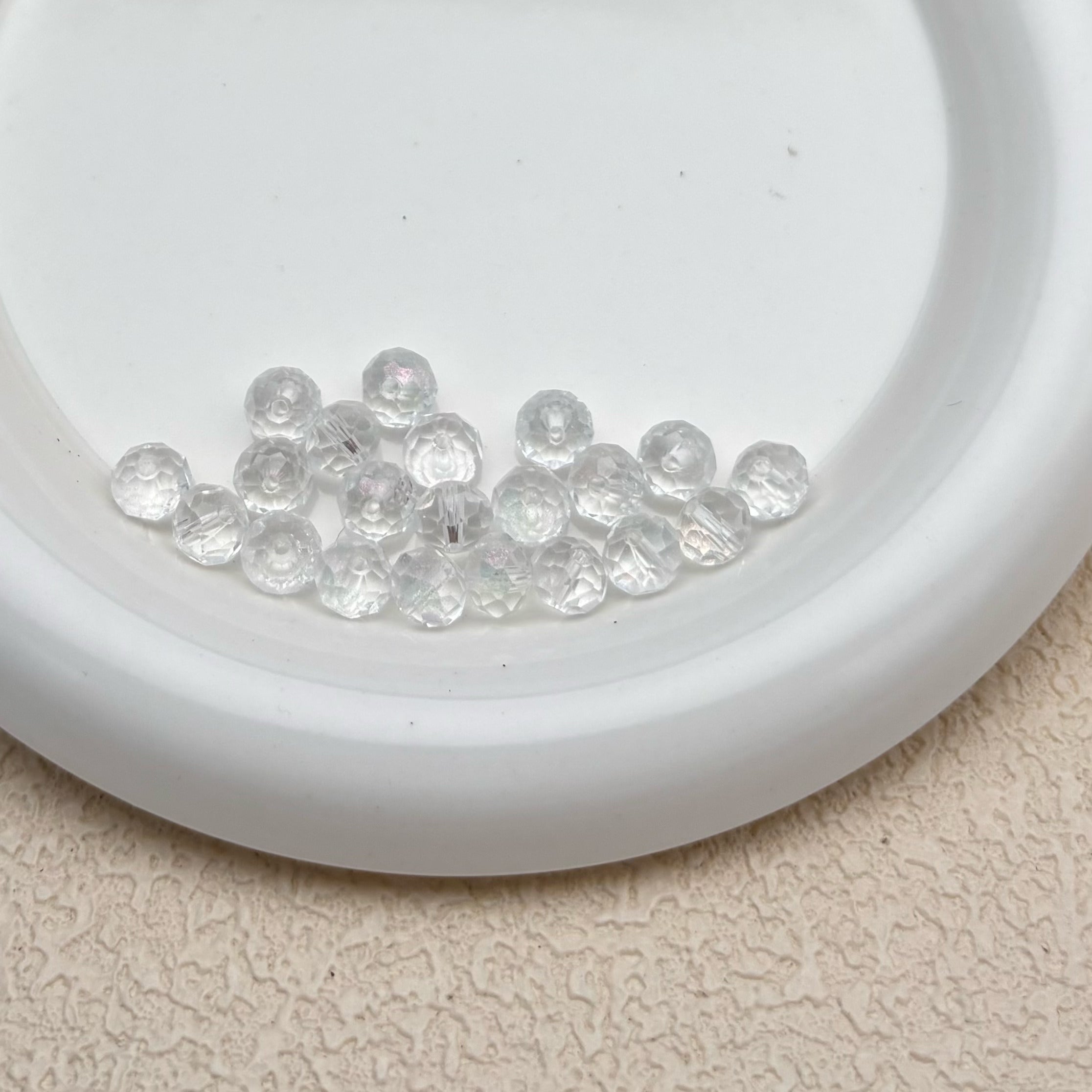 8mm | オーロラコートクリアグラスビーズ