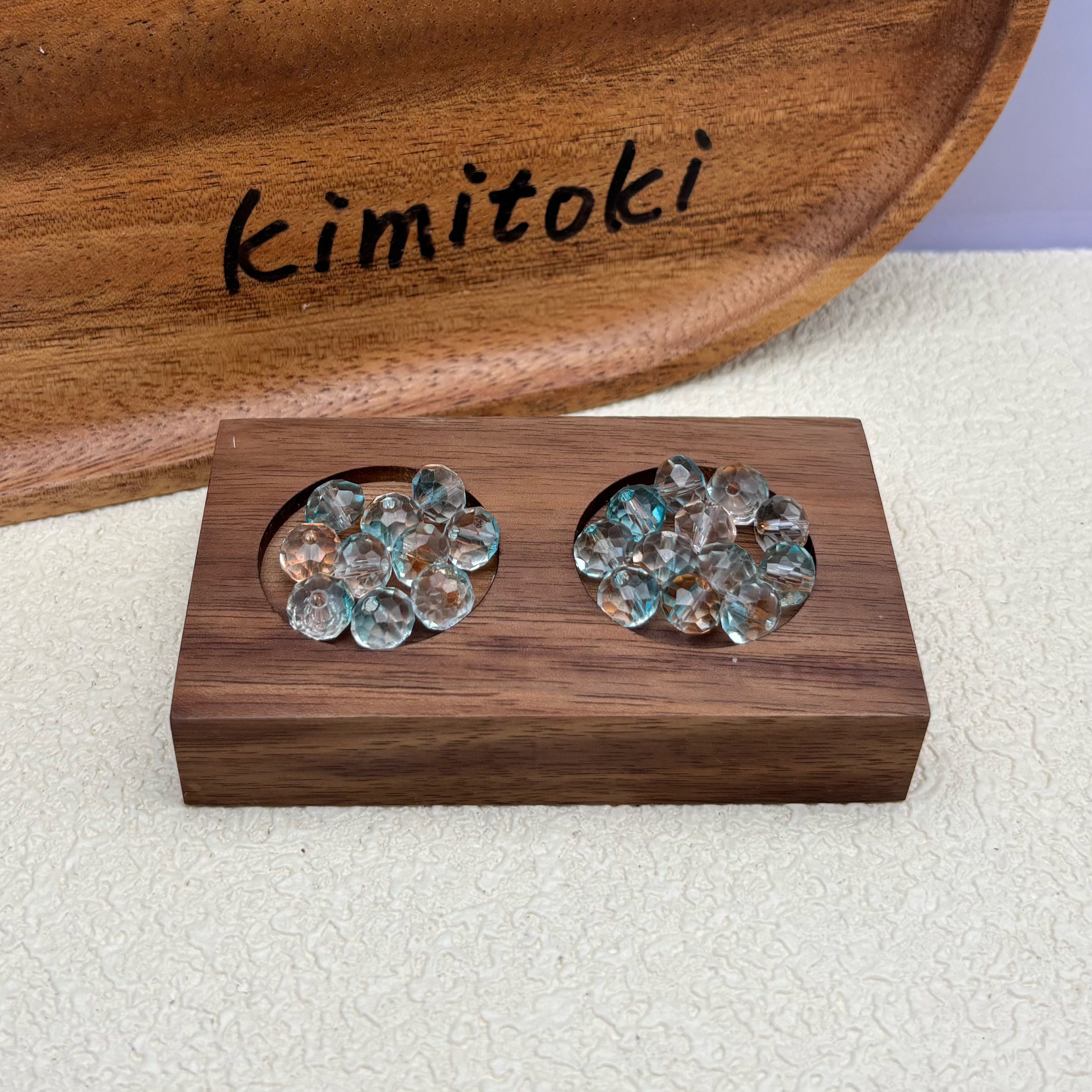 8mm | 海辺の夕日グラスビーズ