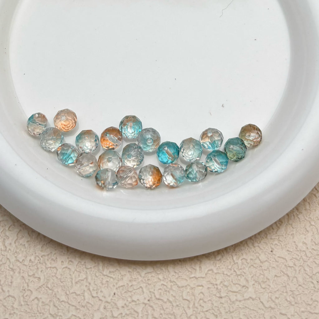 8mm | 海辺の夕日グラスビーズ