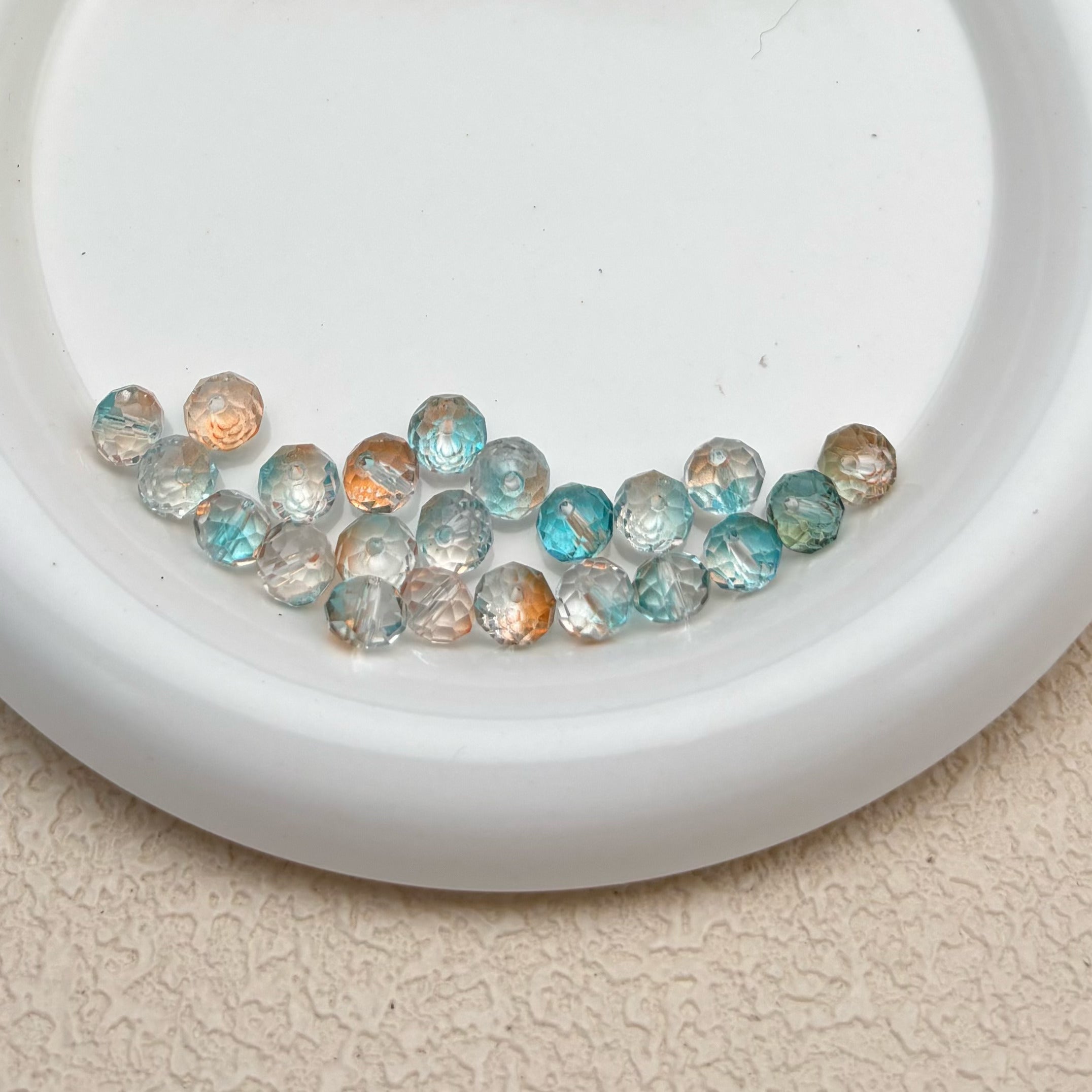 8mm | 海辺の夕日グラスビーズ