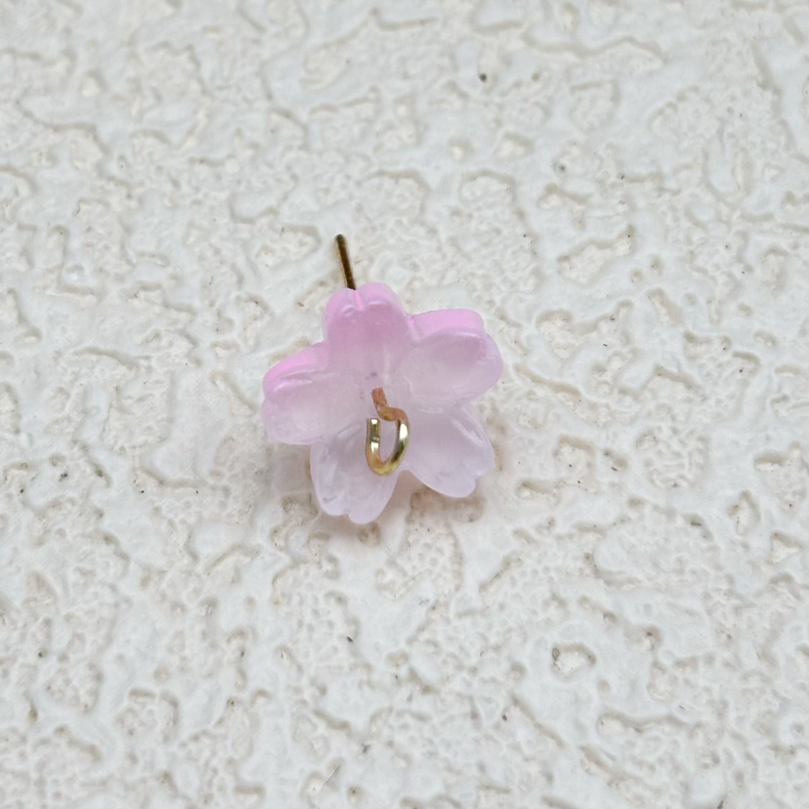 10mm | ピンク x ホワイトグラデ花形ビーズ