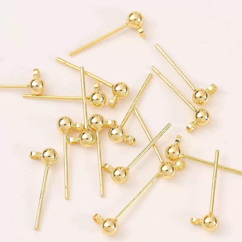 ピアス金具 ❘ 丸カン付きS925ポストタイプ（高品質シリコンキャッチ付き）