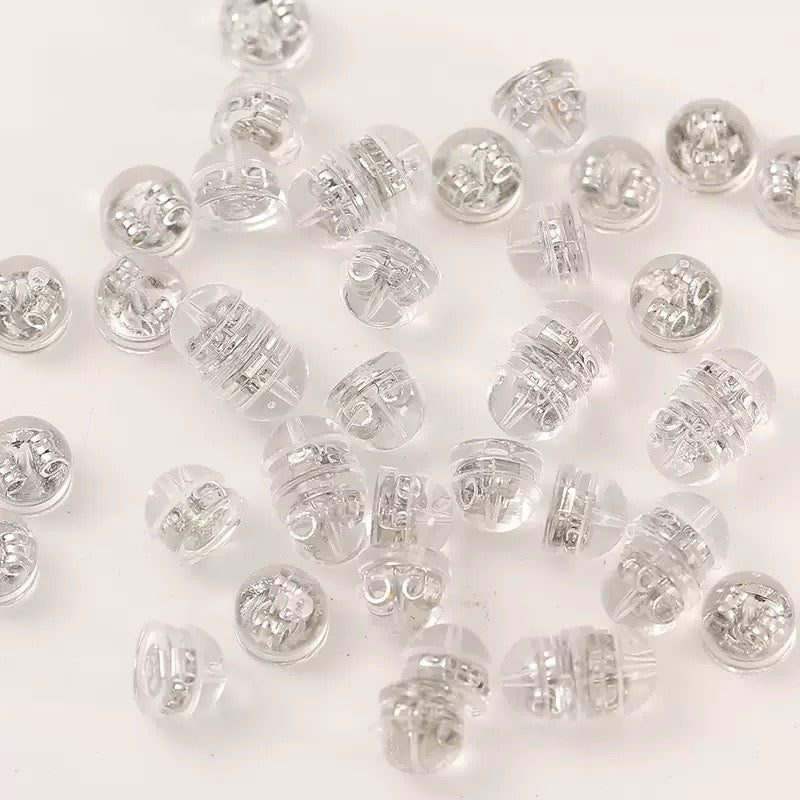 ピアス金具 ❘ 丸カン付きS925ポストタイプ（高品質シリコンキャッチ付き）