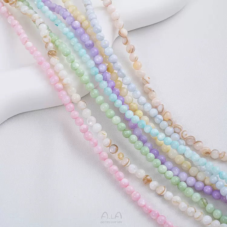 3mm | 無着色ナチュラルカラーシェルビーズ