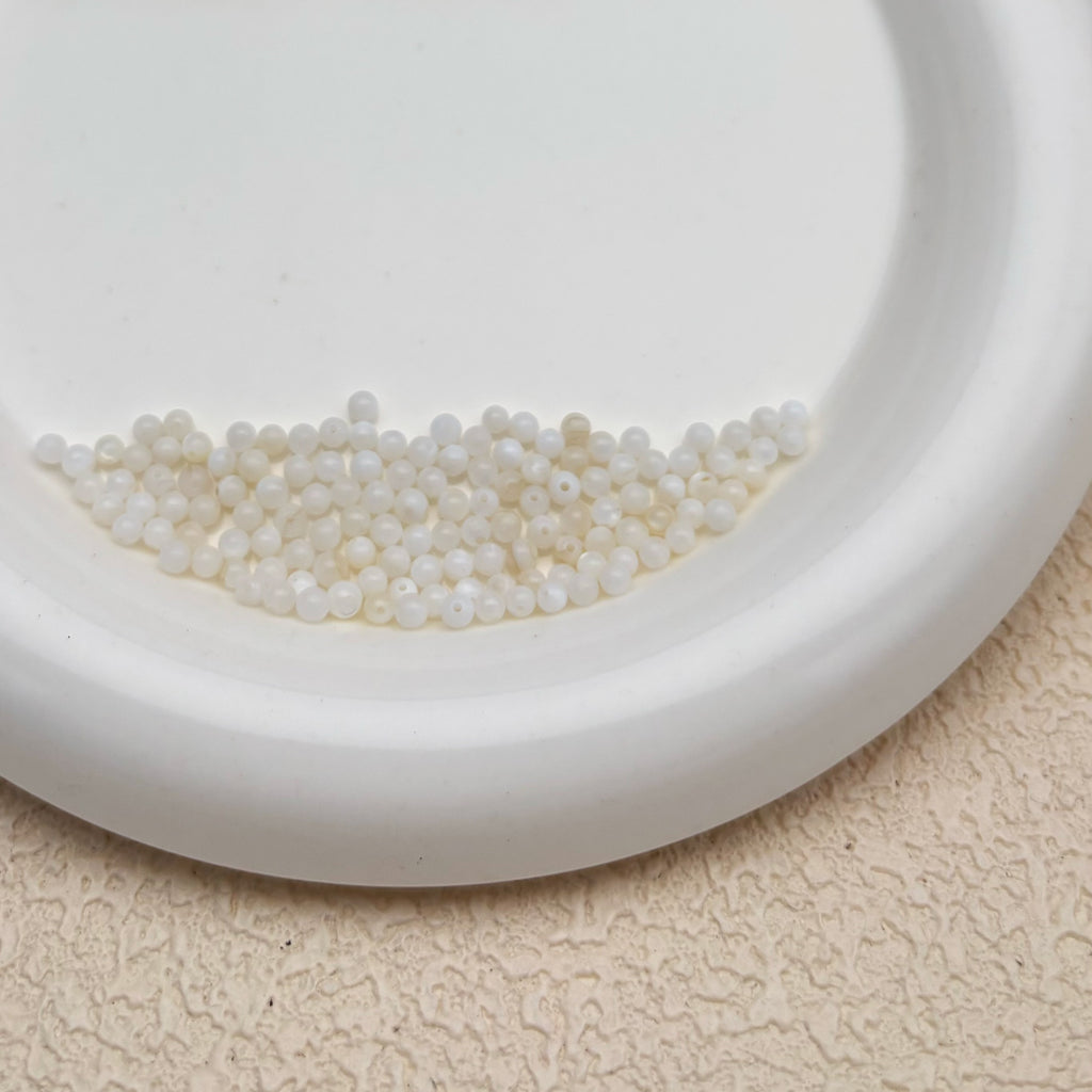 3mm | ホワイトシェルビーズ
