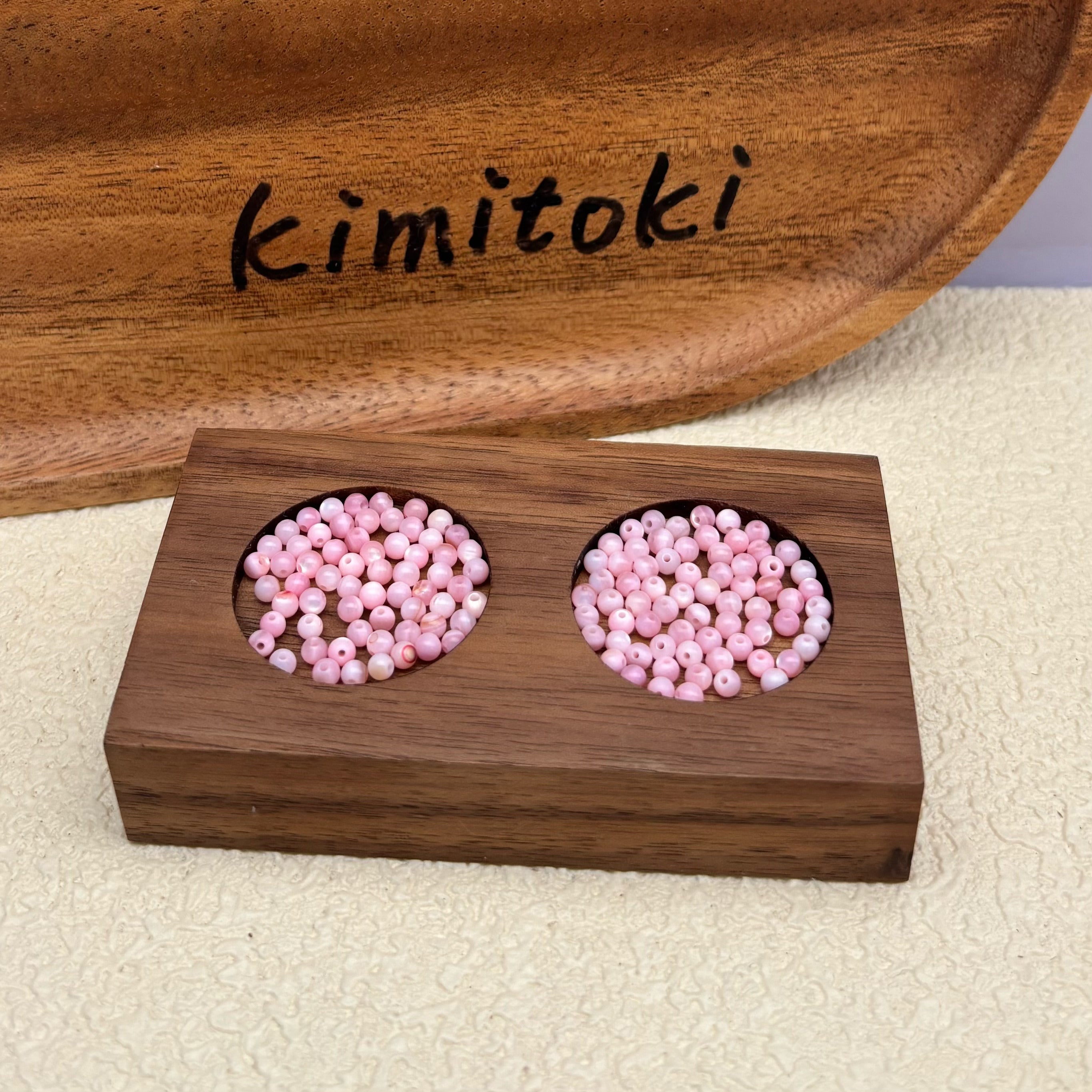 3mm | ピンクシェルビーズ