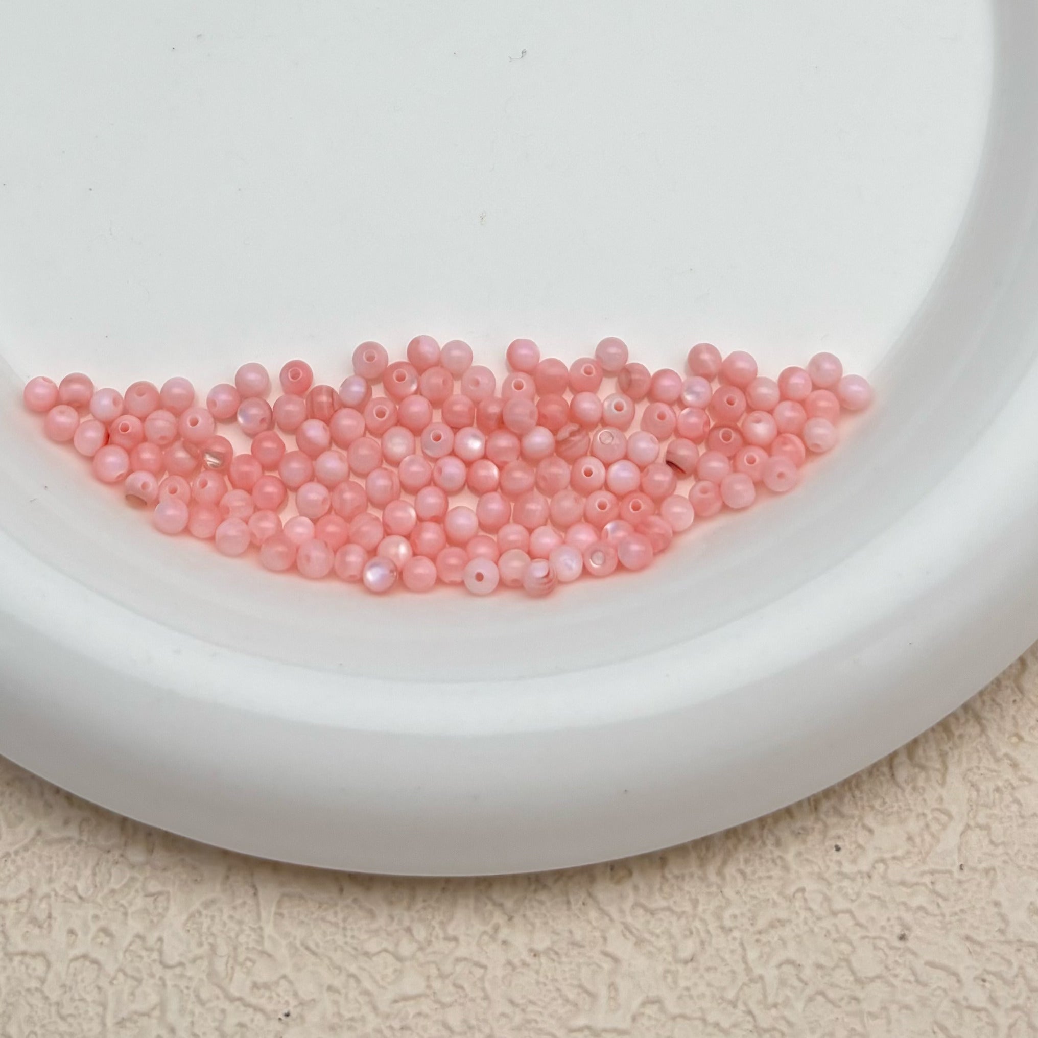 3mm | ピンクシェルビーズ