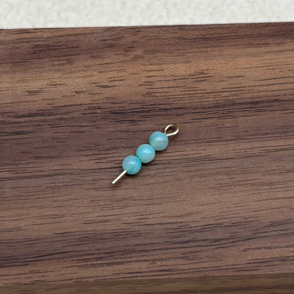 3mm | ライトターコイズシェルビーズ