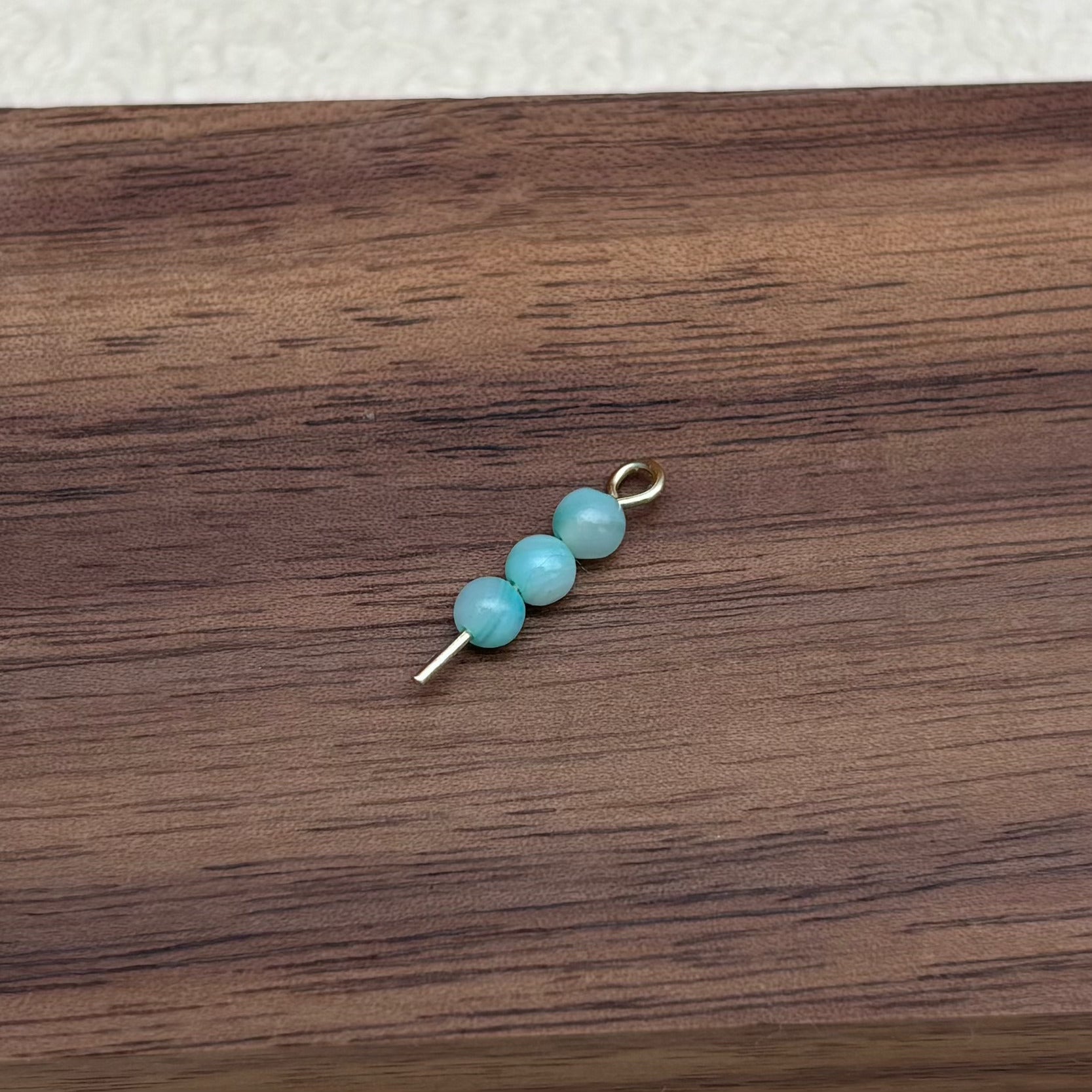 3mm | ライトターコイズシェルビーズ