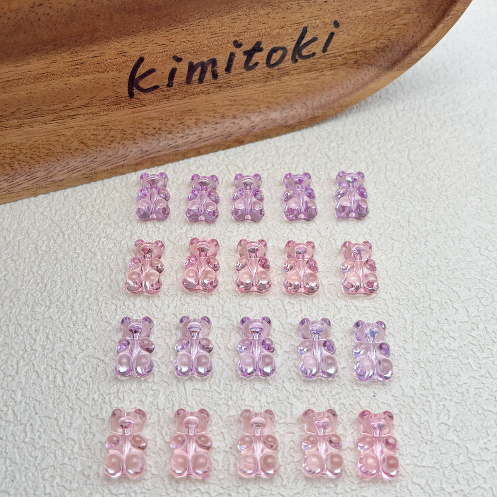 カラフルなグミベアビーズ