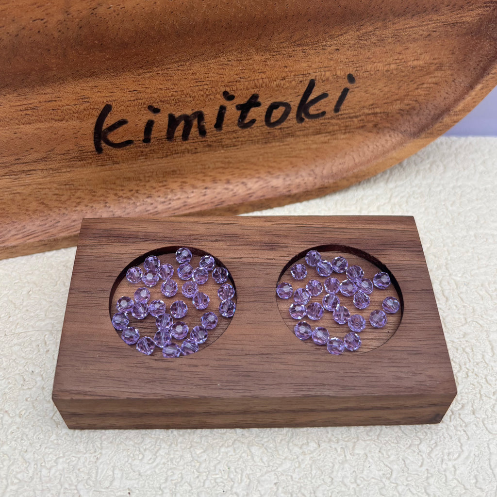 4mm | ラベンダースワロ風クリスタルガラスビーズ