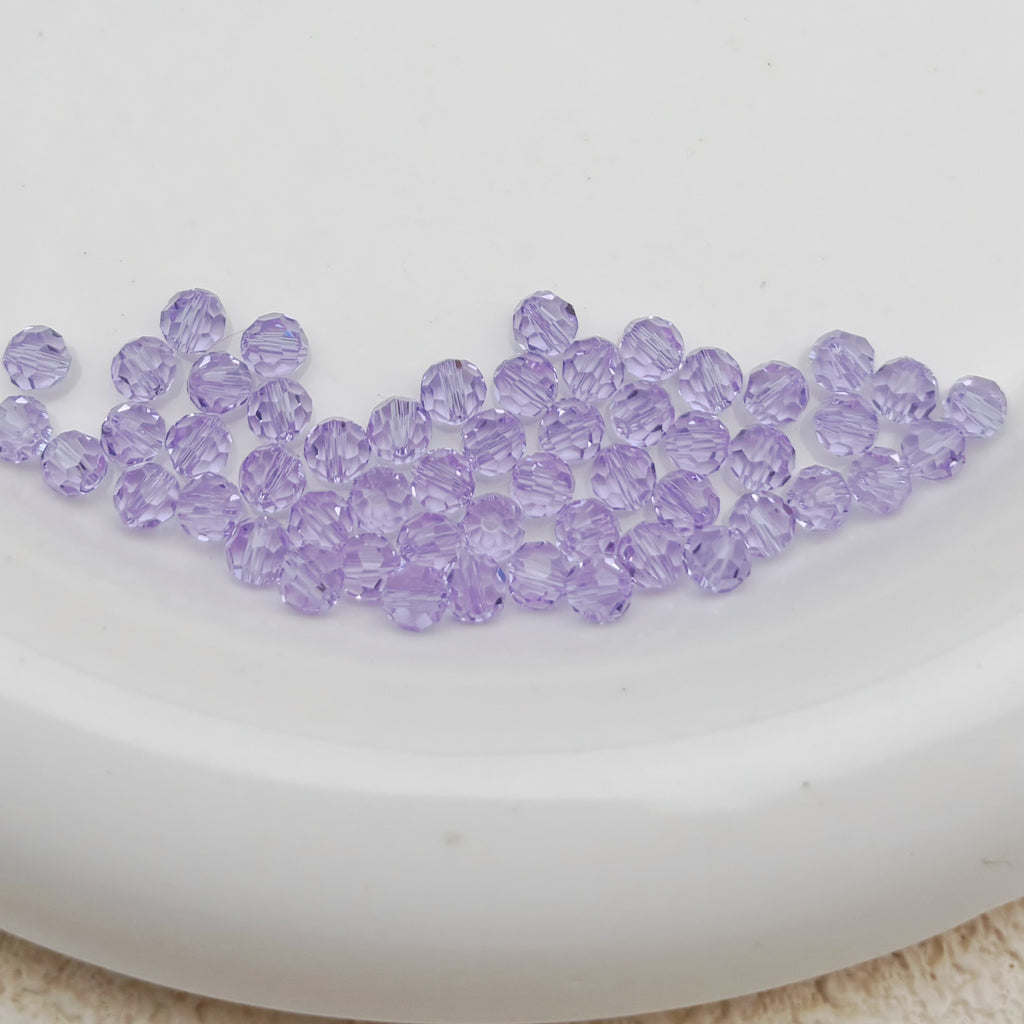 4mm | ラベンダースワロ風クリスタルガラスビーズ