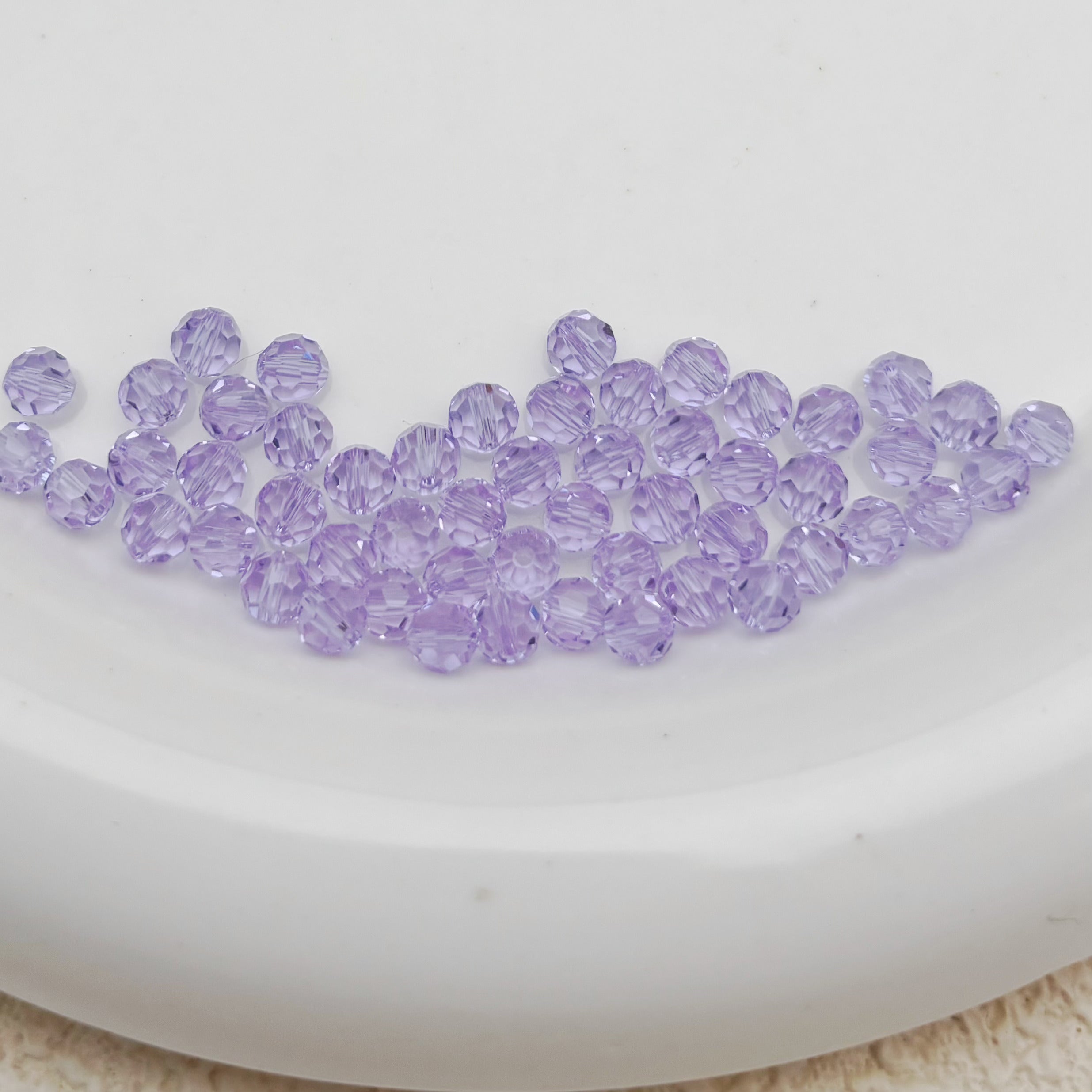 4mm | ラベンダースワロ風クリスタルガラスビーズ