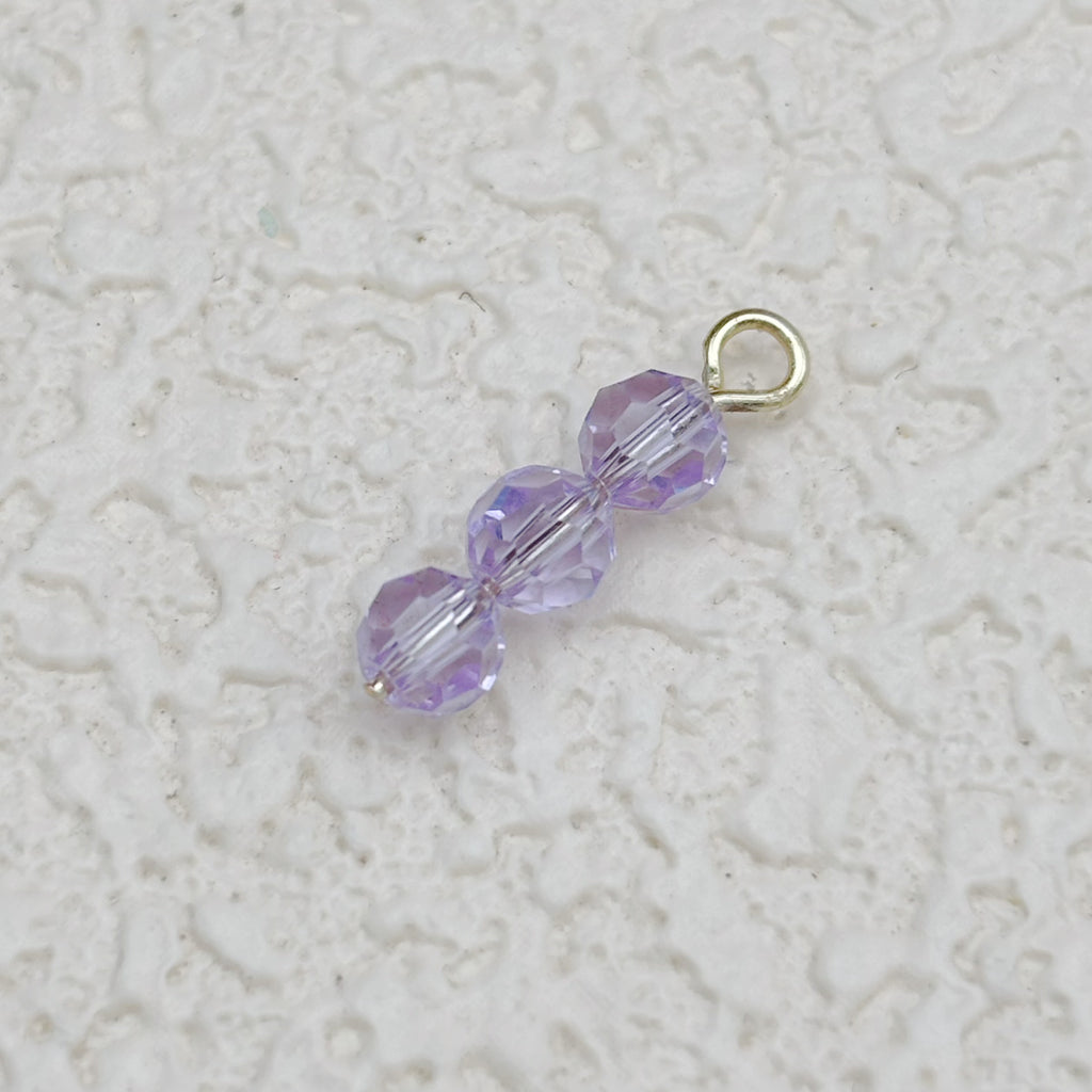 4mm | ラベンダースワロ風クリスタルガラスビーズ