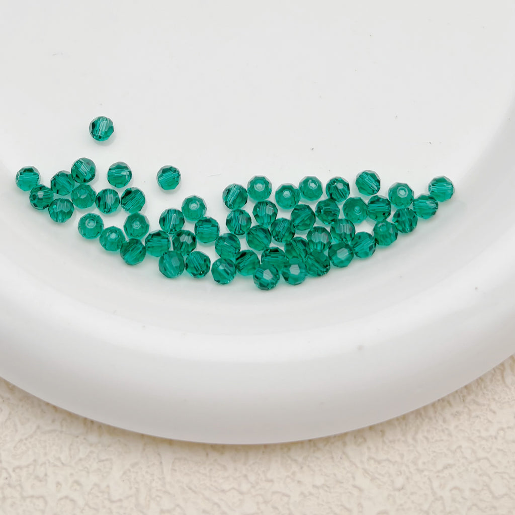 4mm | レイクグリーンスワロ風クリスタルガラスビーズ