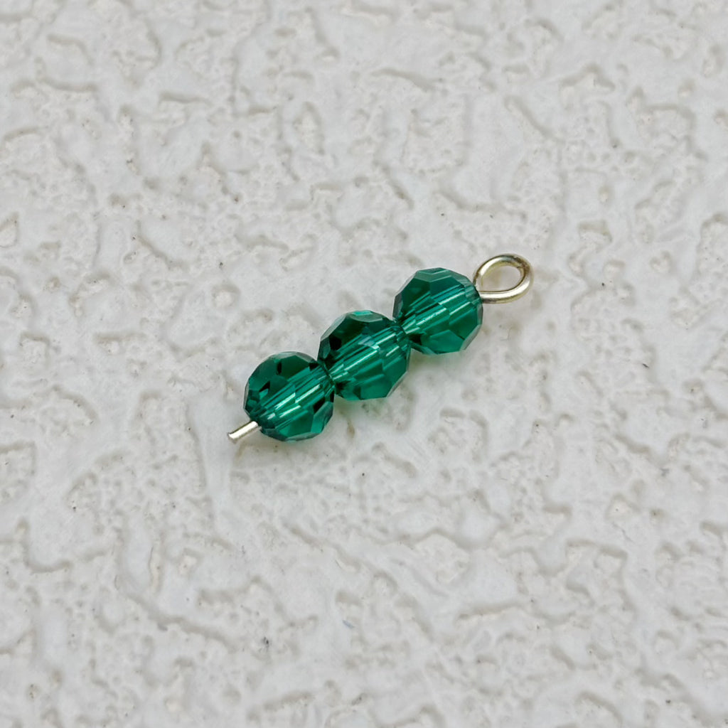 4mm | レイクグリーンスワロ風クリスタルガラスビーズ