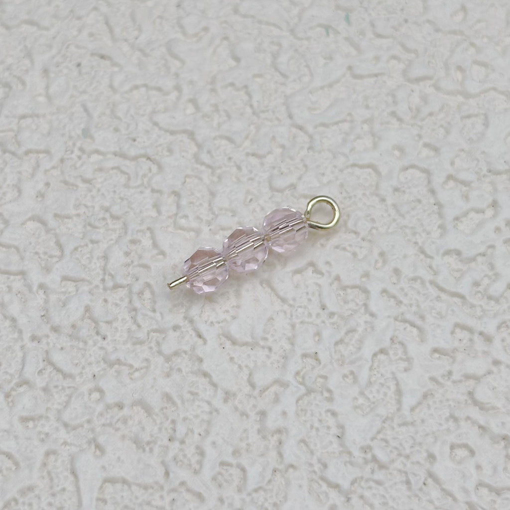 4mm | ピンクスワロ風クリスタルガラスビーズ