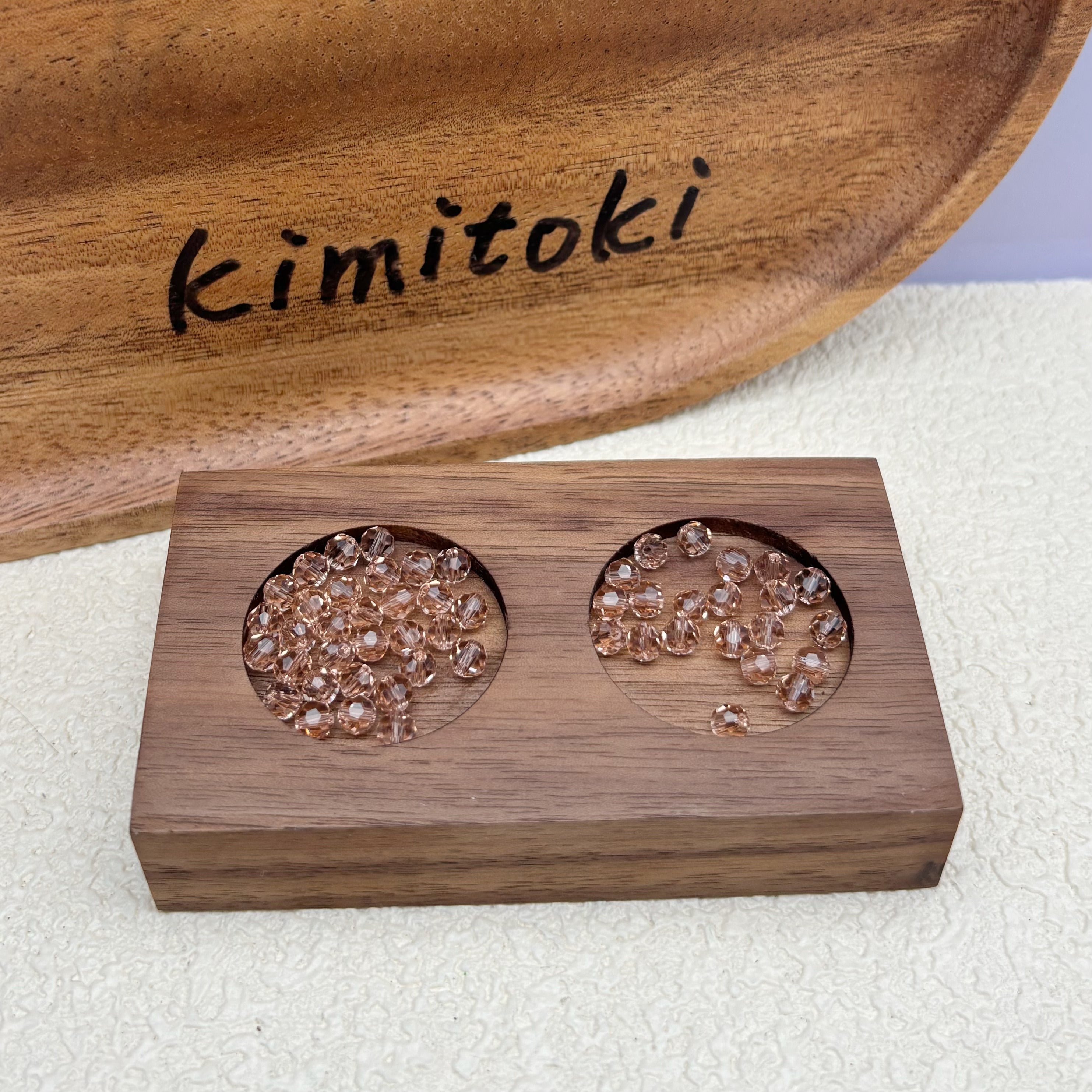 4mm | ヌードピンクスワロ風クリスタルガラスビーズ