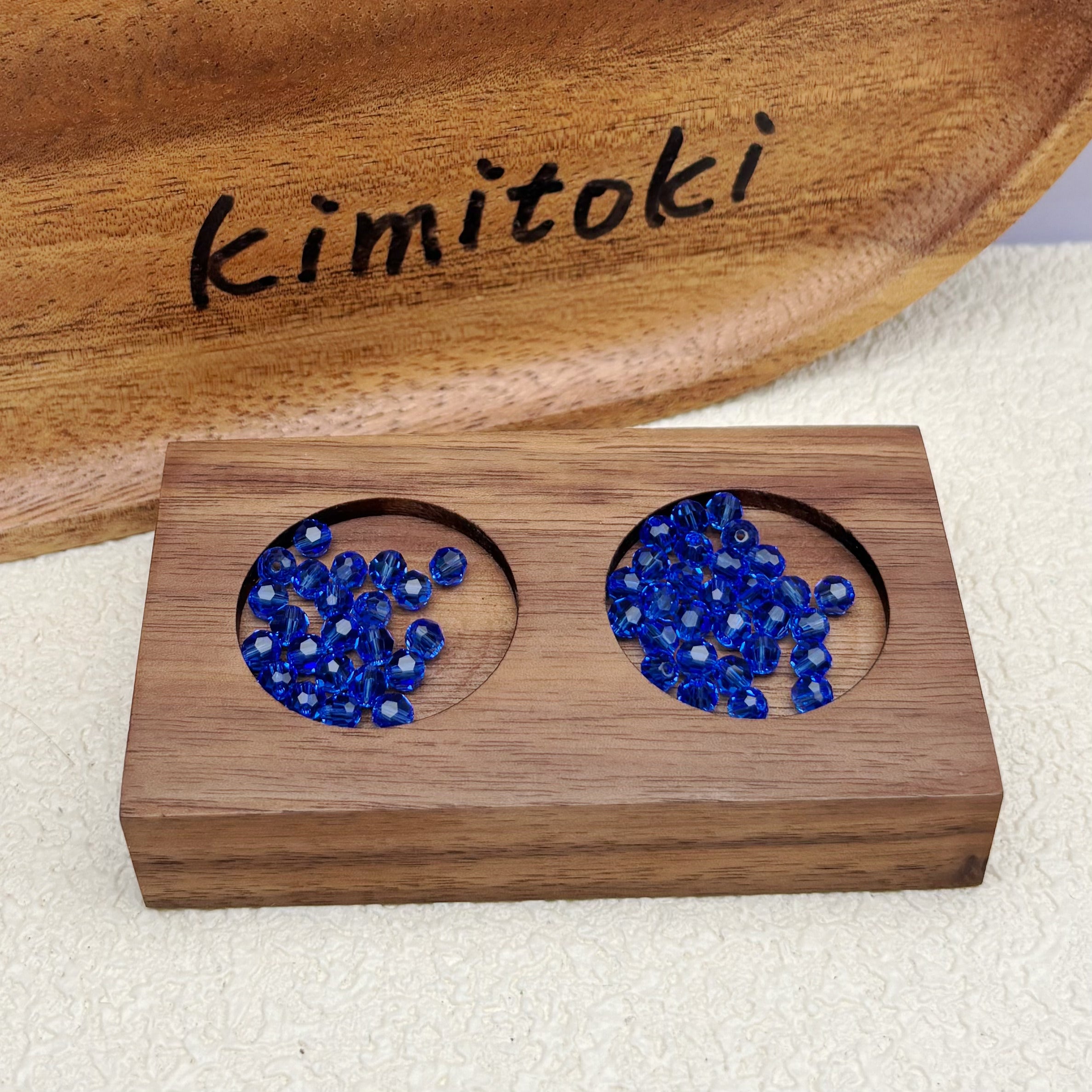 4mm | アクアブルースワロ風クリスタルガラスビーズ