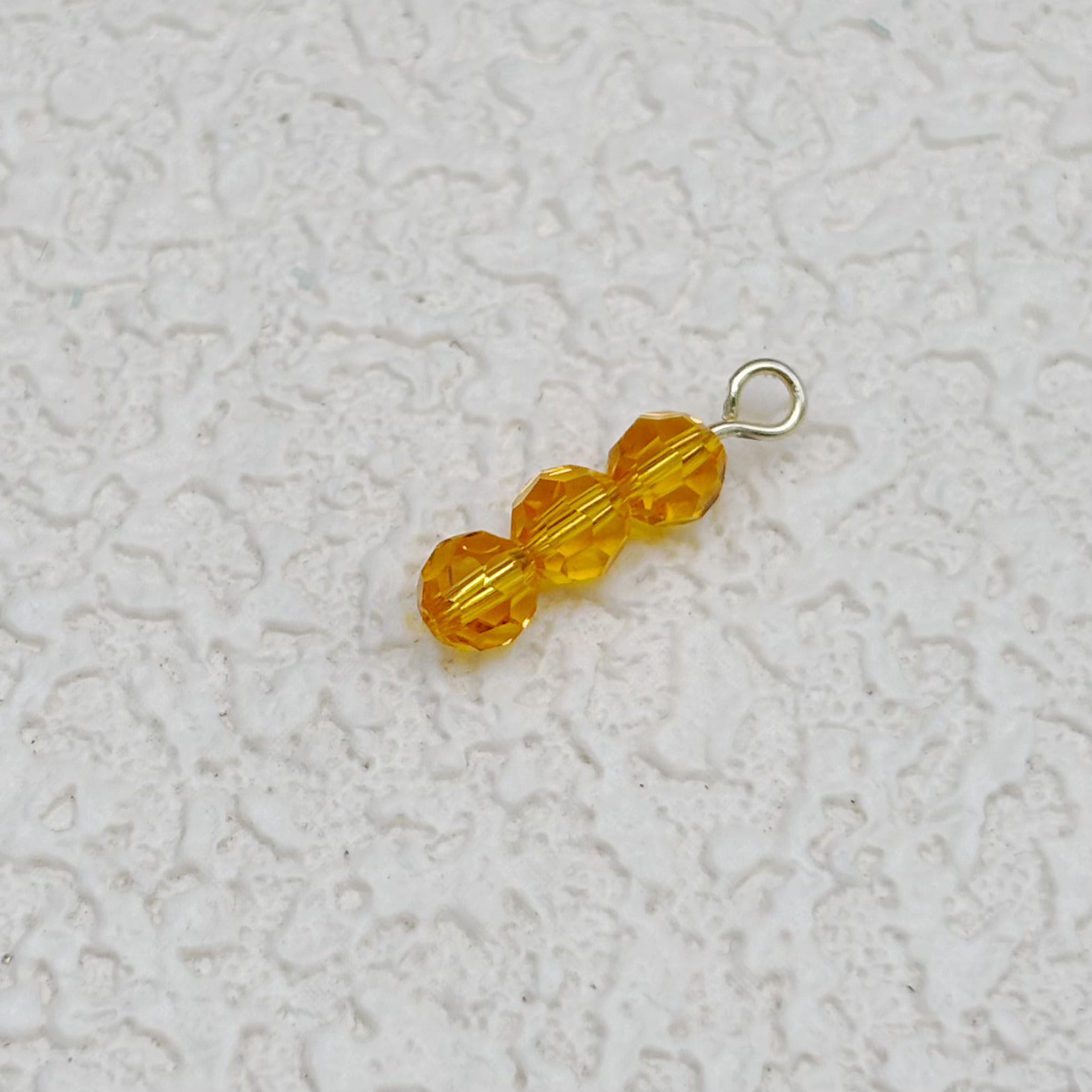 4mm | オレンジスワロ風クリスタルガラスビーズ