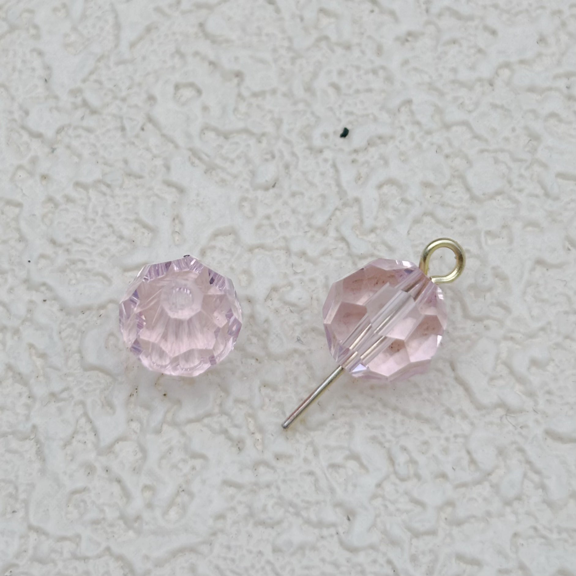 8mm | ピンクスワロ風クリスタルガラスビーズ