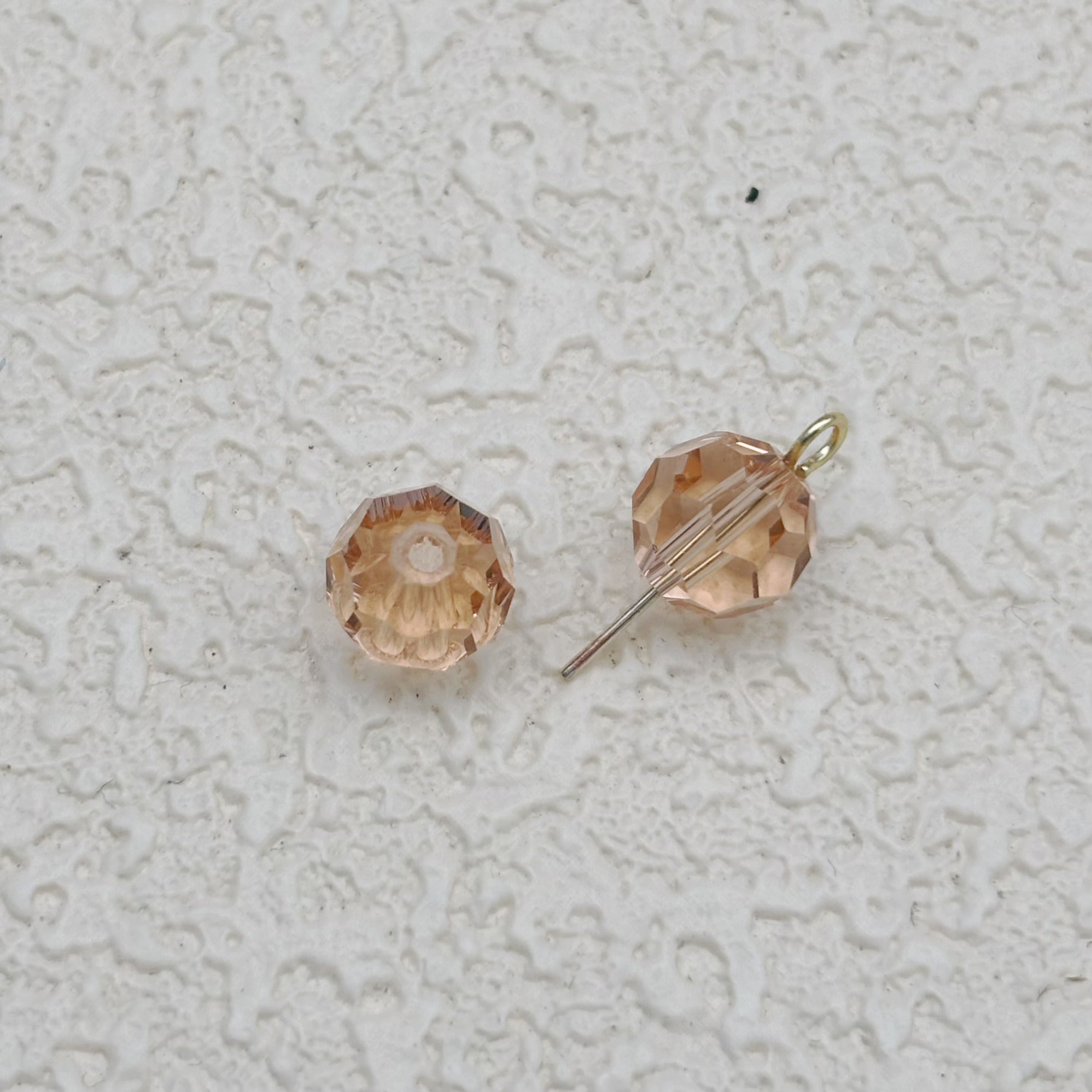 8mm | ヌードピンクスワロ風クリスタルガラスビーズ