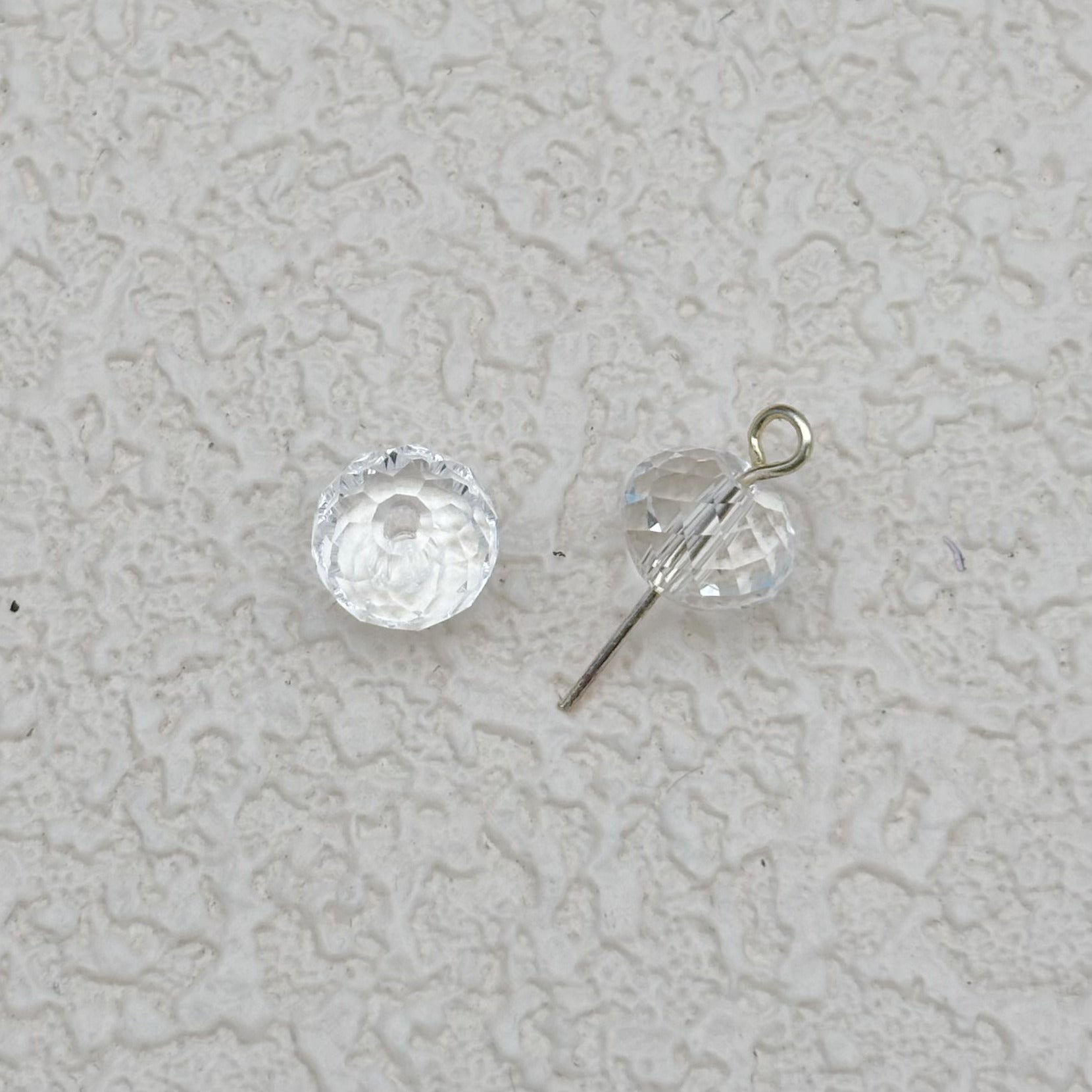 8mm | クリアスワロ風クリスタルガラスロンデルビーズ