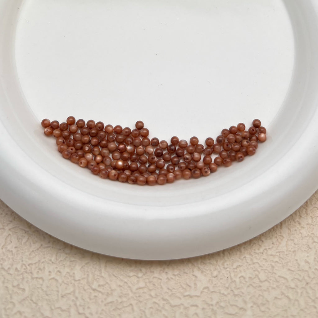 3mm | ブラウンシェルビーズ