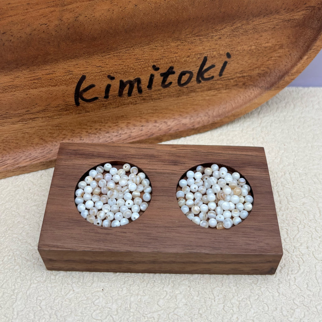 3mm | 無着色ナチュラルカラーシェルビーズ