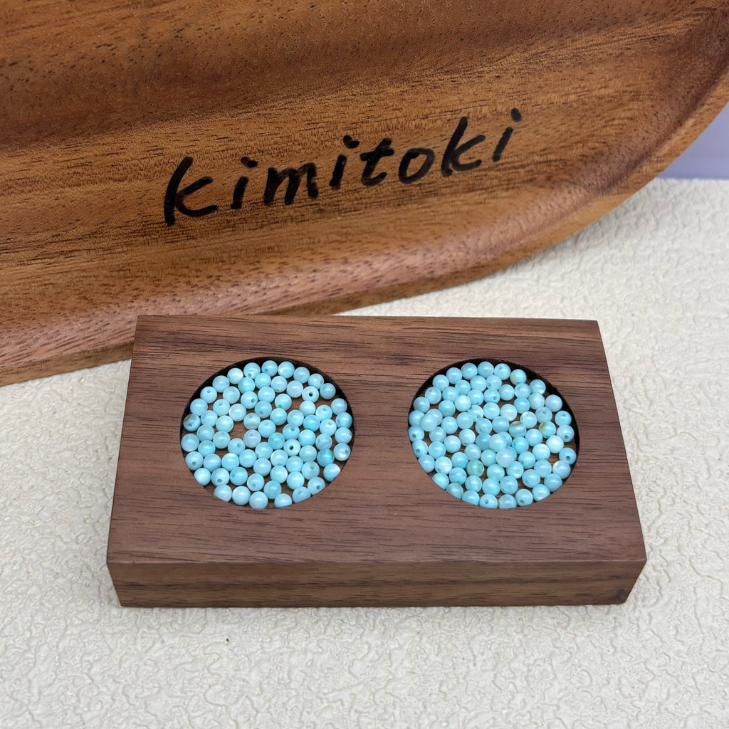 3mm | スカイブルーシェルビーズ