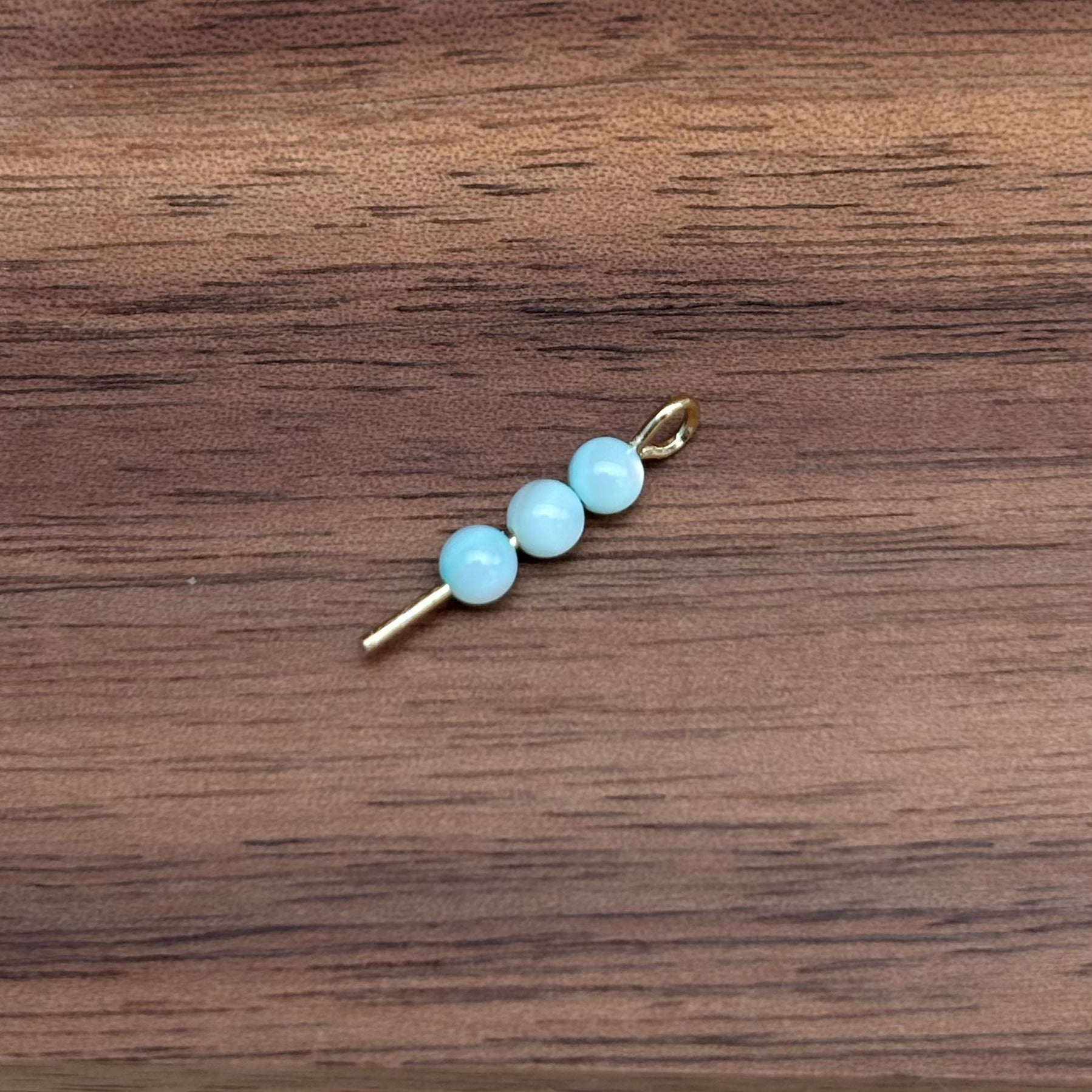 3mm | スカイブルーシェルビーズ