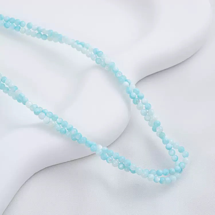 3mm | スカイブルーシェルビーズ