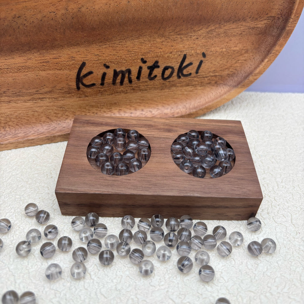 6mm | グレーグラスビーズ